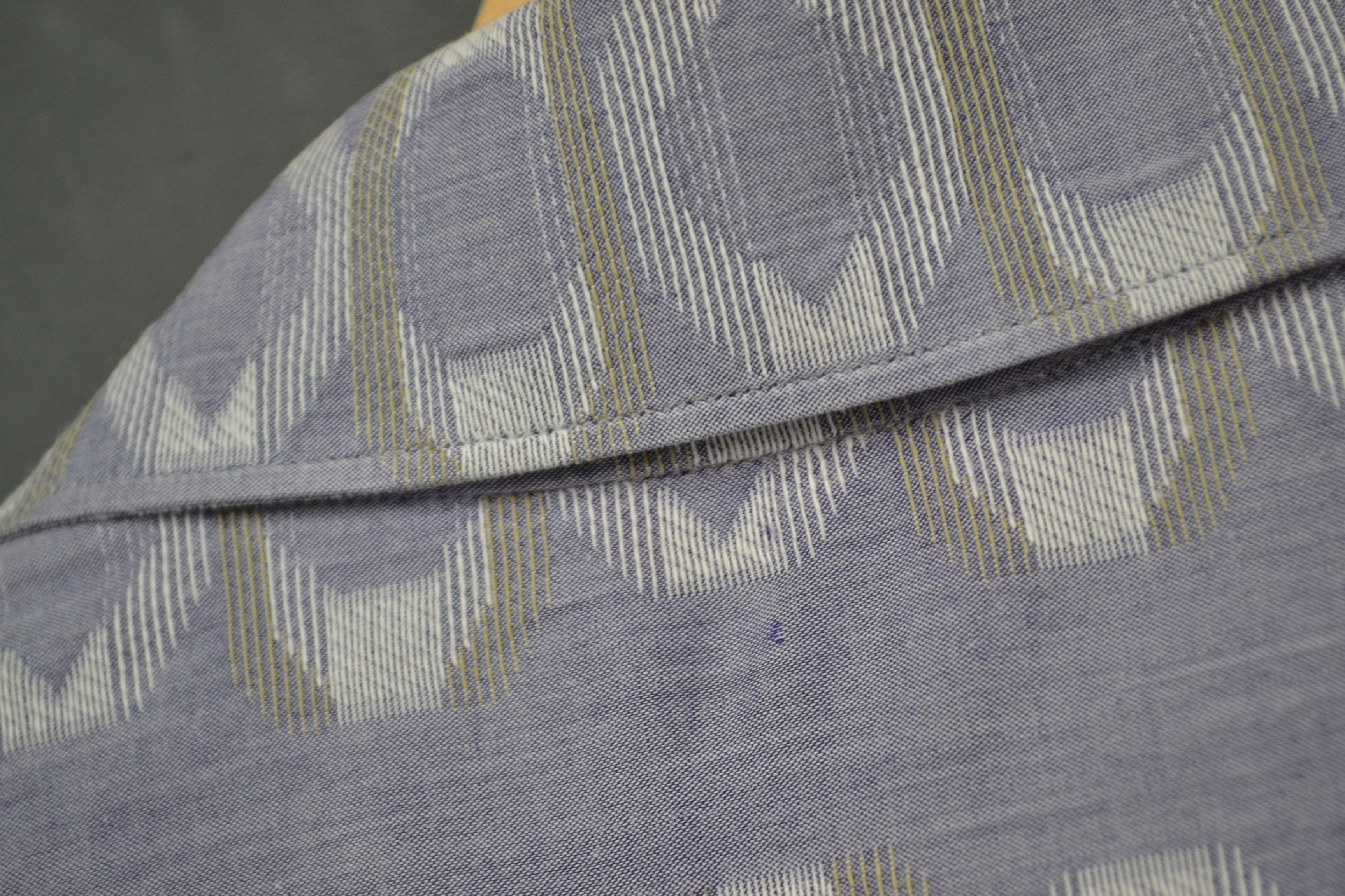 Canali Canali Shirt M Blue Gray Cotton Geometric Button Up Italy Size US M / EU 48-50 / 2 - 14 Thumbnail