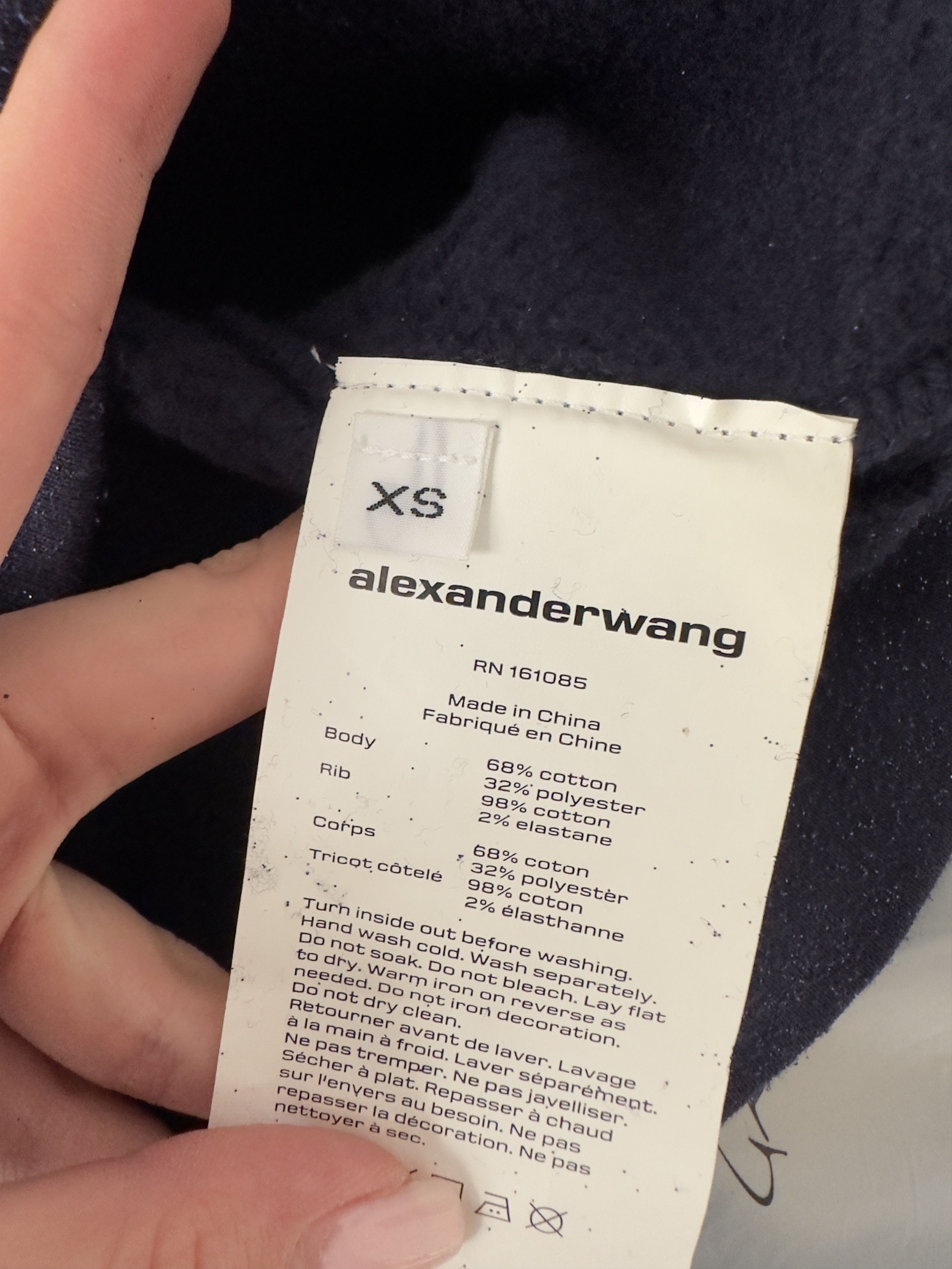 Alexander Wang Alexander Wang - Blue Glitter Hoodie with Textured Logo Size XS / US 0-2 / IT 36-38 - 5 Thumbnail