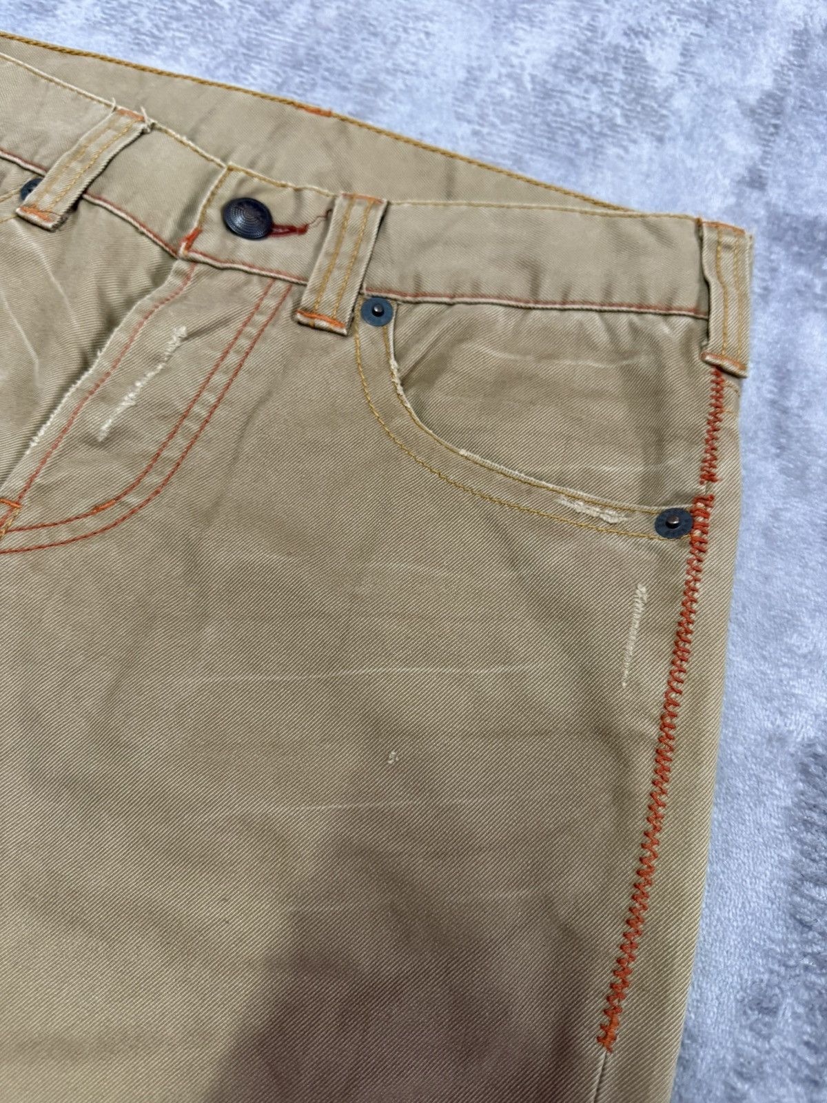 20471120 × 5351 POUR LES HOMMES × Beauty Beast 291285=Homme Flared Contrast Stitch Pants Size US 30 / EU 46 - 7 Thumbnail