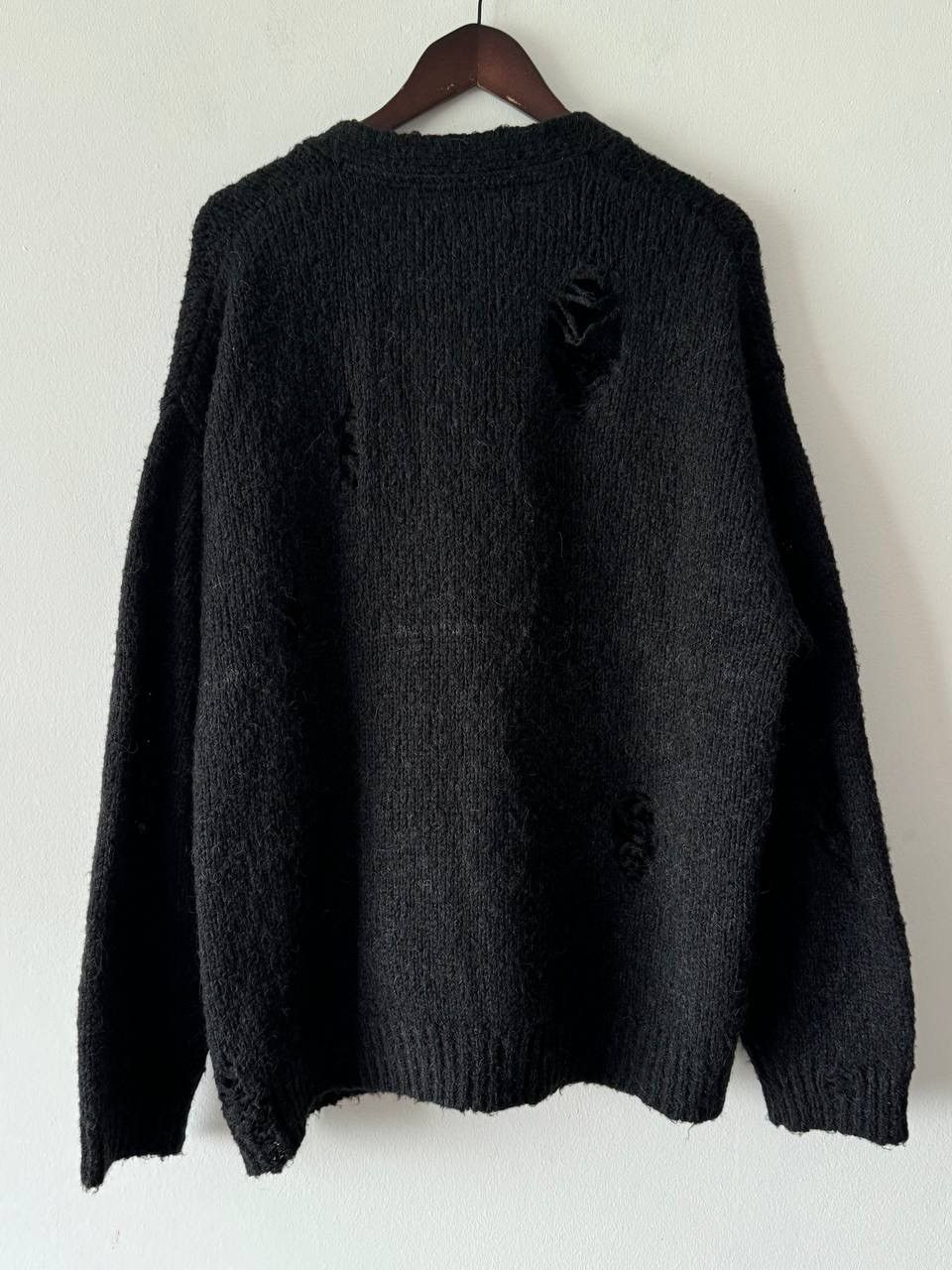 Japanese Brand 🔥🔥 Number (N)ine Distressed Alpaca Knit Cardigan Size US L / EU 52-54 / 3 - 2 Thumbnail