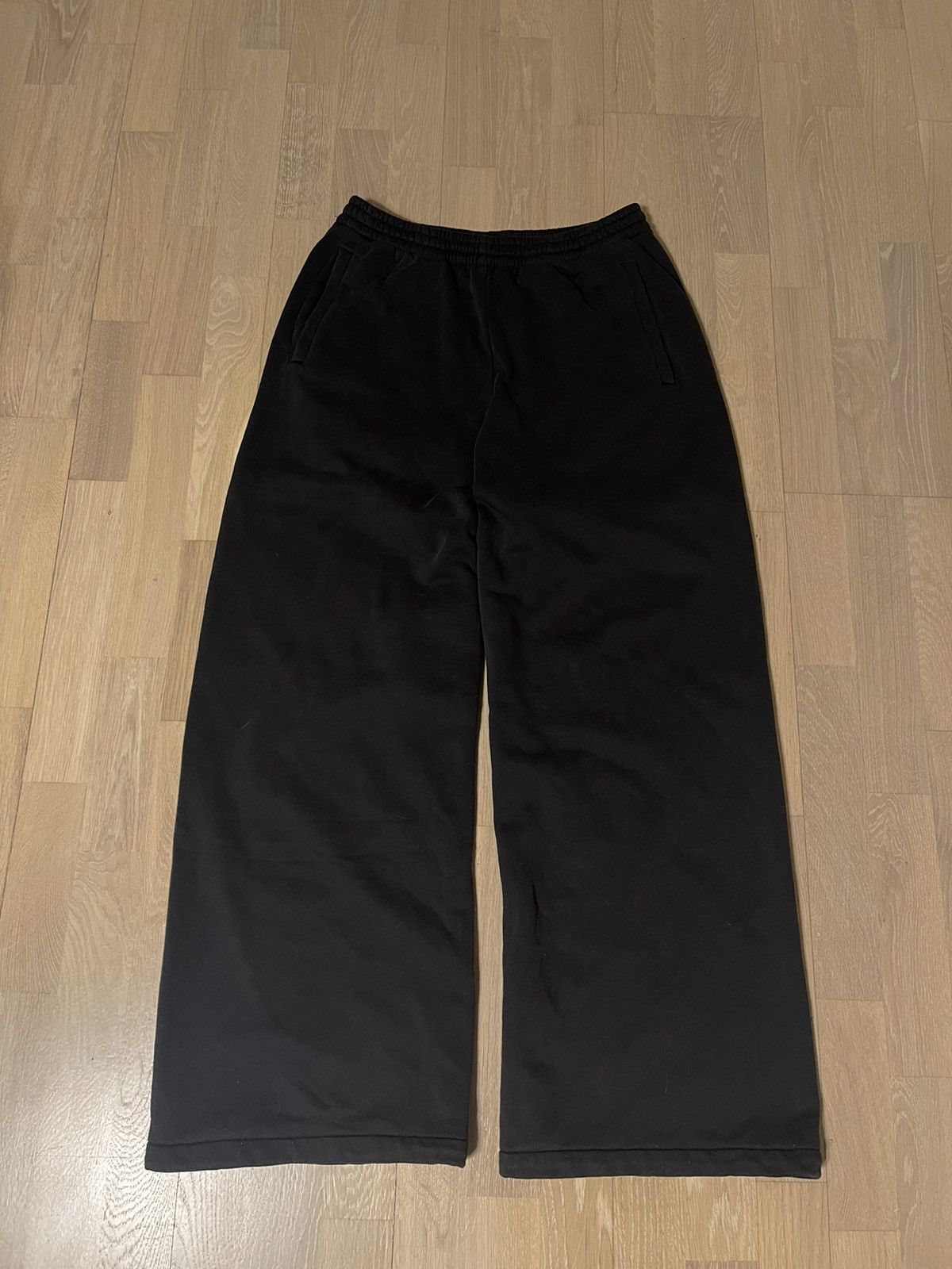 image of Yeezy Gap Wide Leg Sweatpants in Black, Men's (Size 32)
