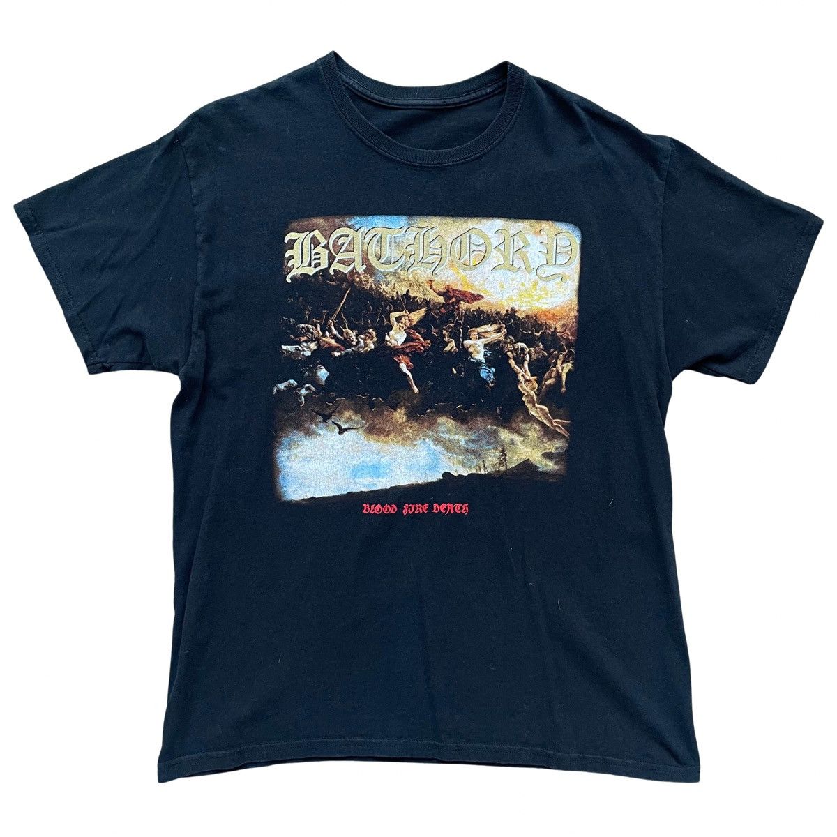 Band Tees × Vintage Vintage Bathory Blood Fire Death Shirt Size Large Size US L / EU 52-54 / 3 - 1 Thumbnail