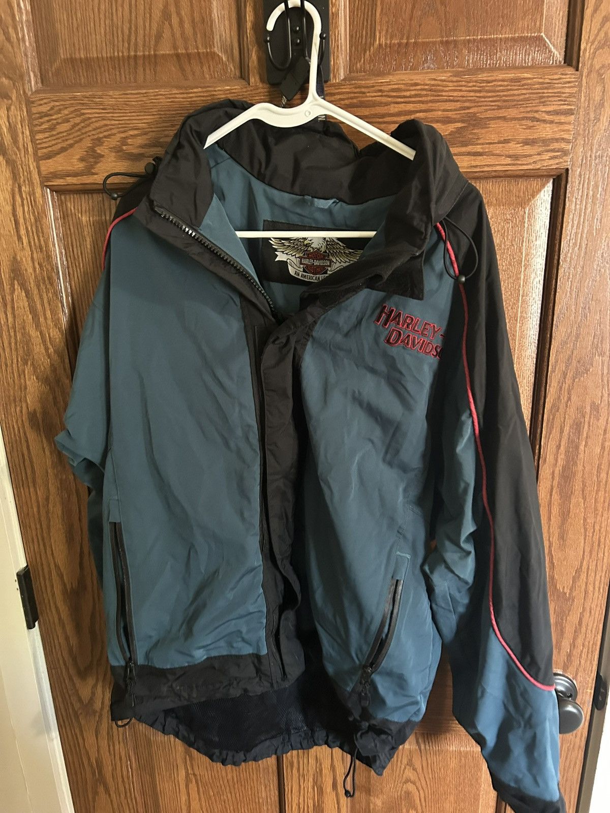 Harley Davidson Harley Davidson Blue Green Lightweight Jacket Sz M Size US M / EU 48-50 / 2 - 1 Thumbnail