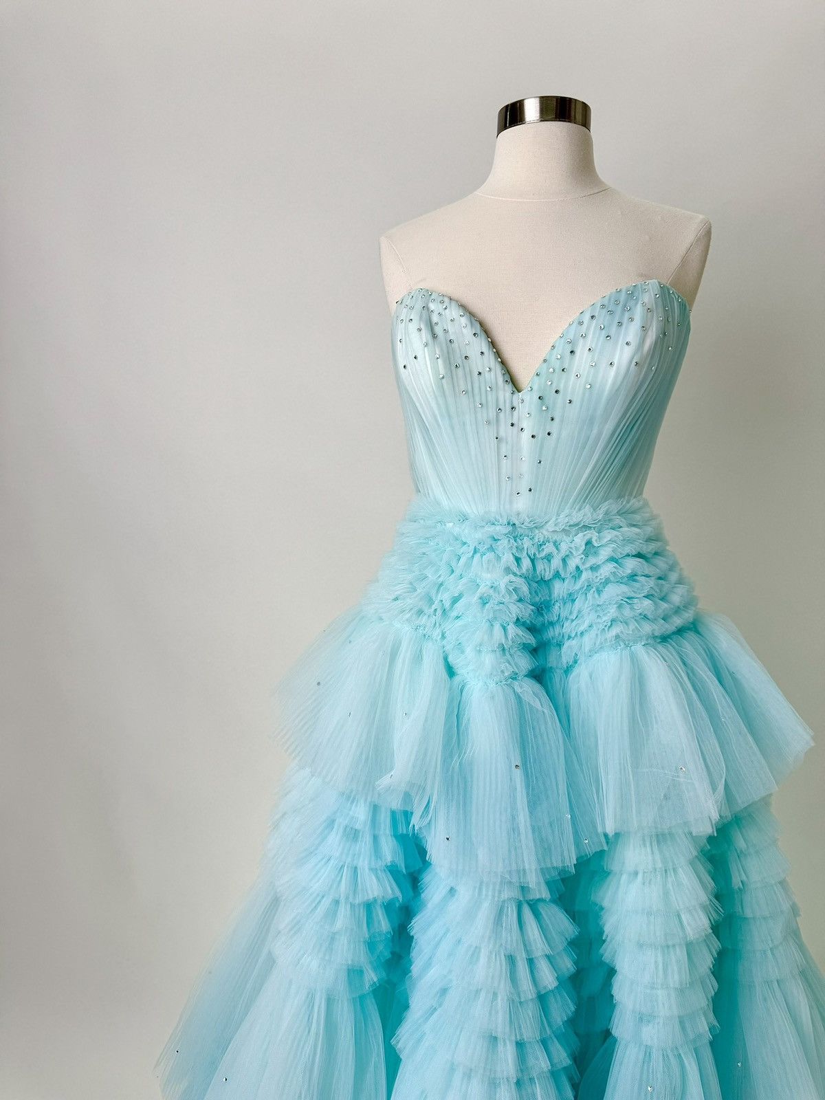Other Brand New US 8 Anna Augusta Maxi Aqua Evening Dress Size M / US 6-8 / IT 42-44 - 4 Thumbnail