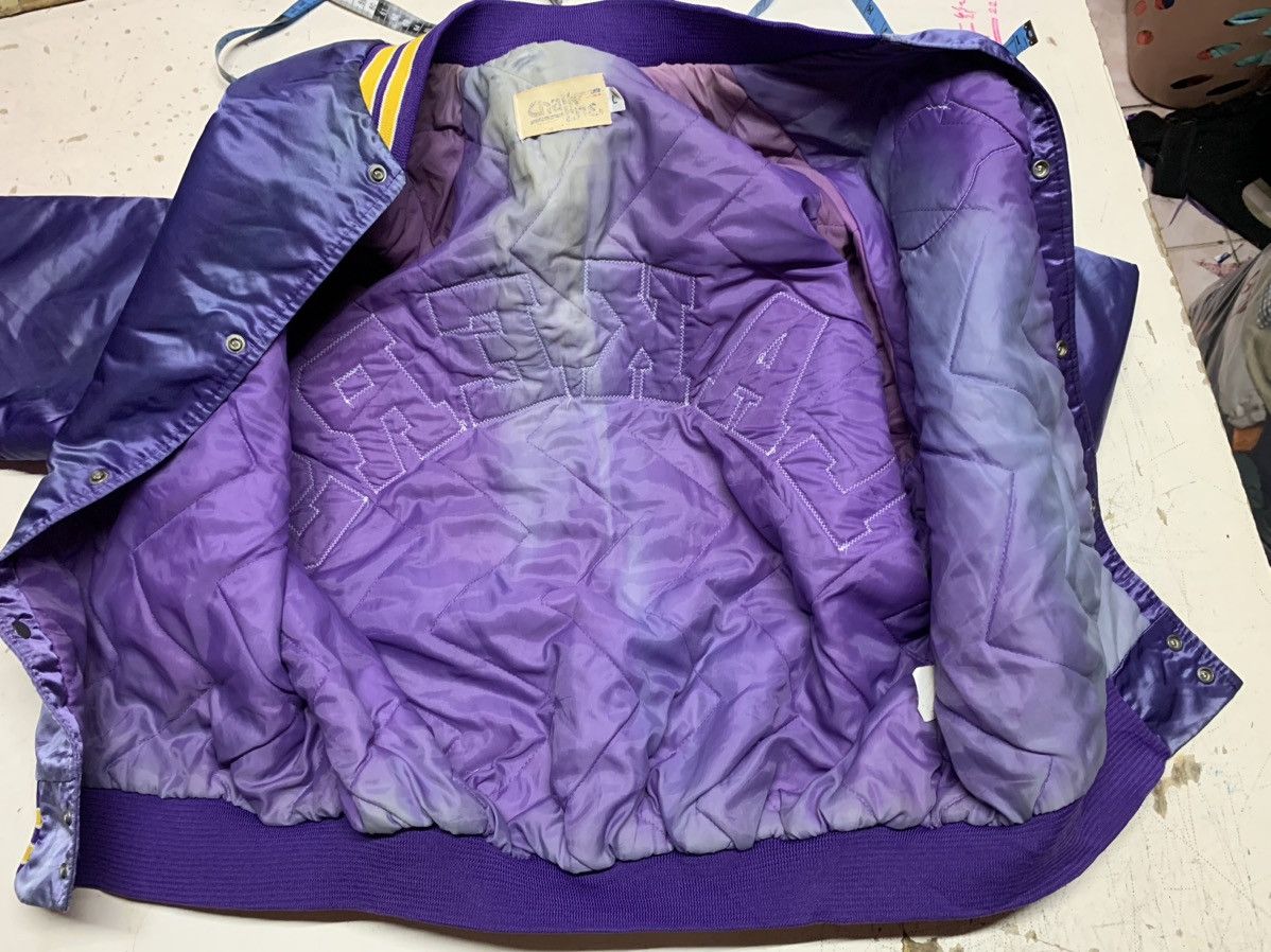 NBA Vintage Los Angeles lakers satin pocket chalk line Size US XL / EU 56 / 4 - 11 Thumbnail