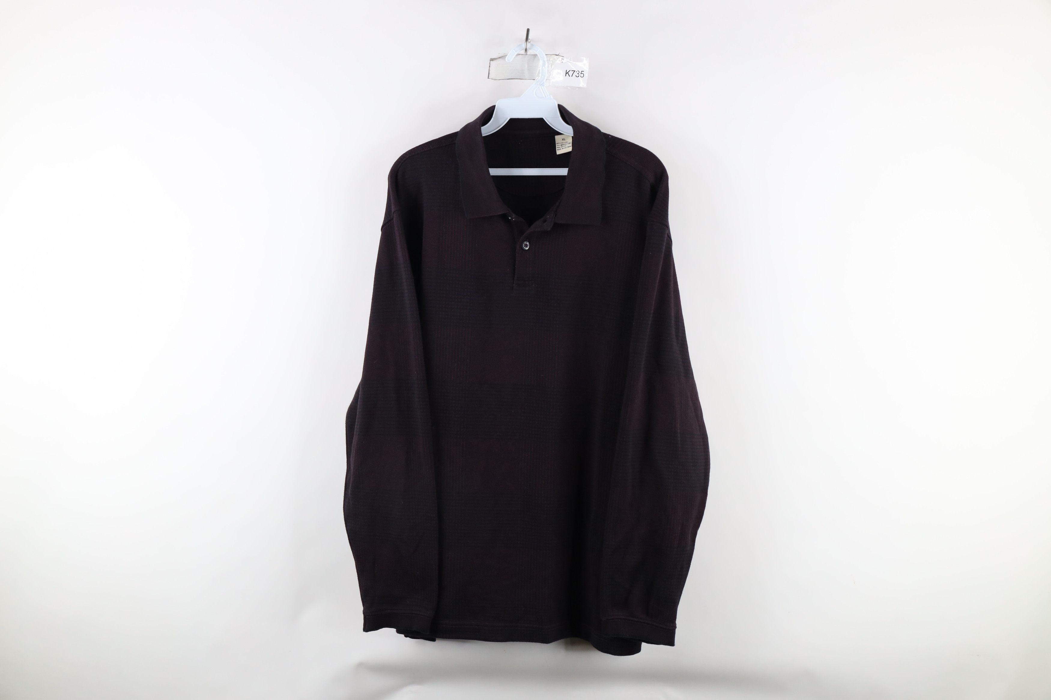 Vintage Vintage 90s Streetwear Long Sleeve Rugby Polo Shirt Plaid Size US XL / EU 56 / 4 - 1 Thumbnail
