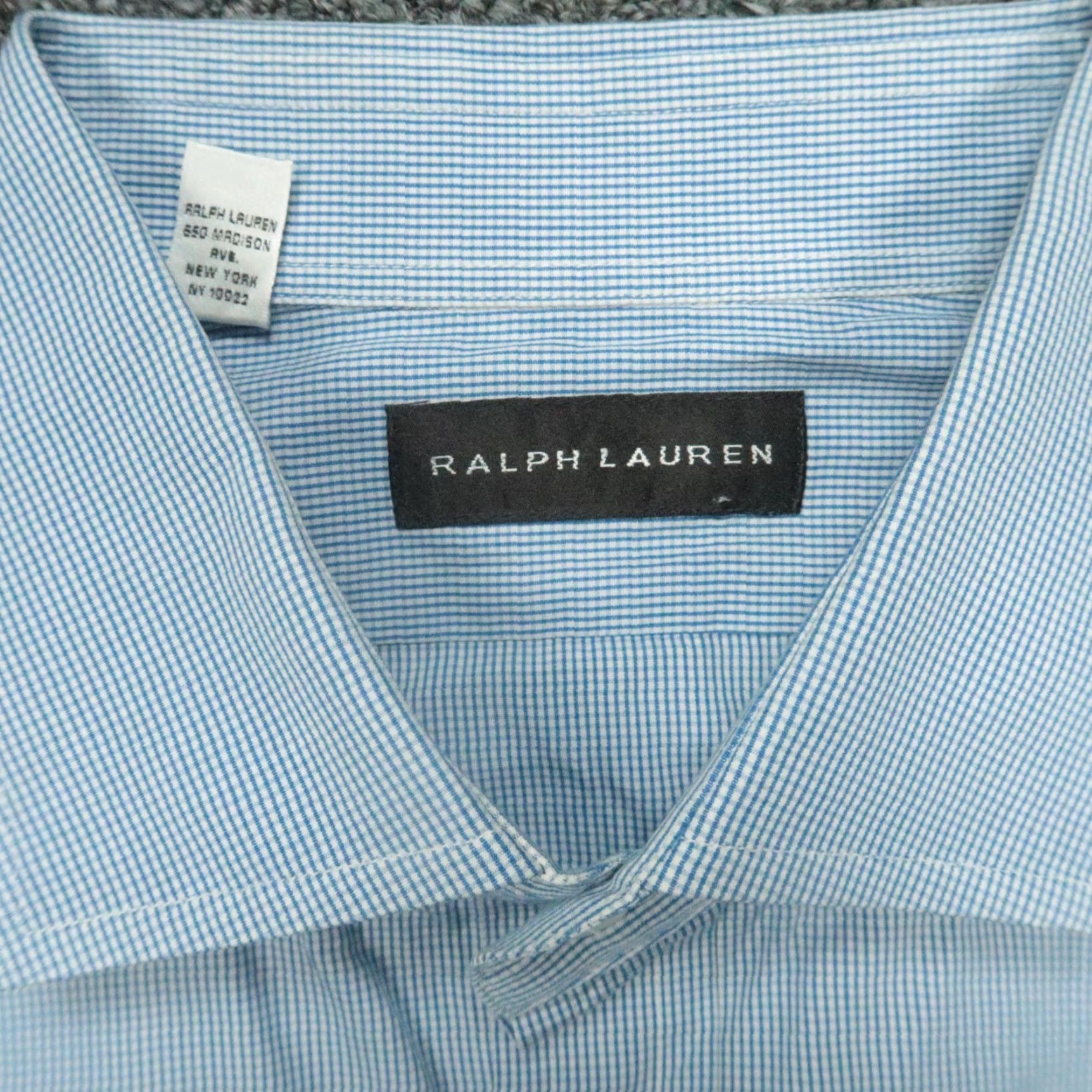 Ralph Lauren Ralph Lauren Black Label Shirt Men Medium 16.5 Blue Check Long Sleeve Button Dress Shirt Size US M / EU 48-50 / 2 - 3 Thumbnail