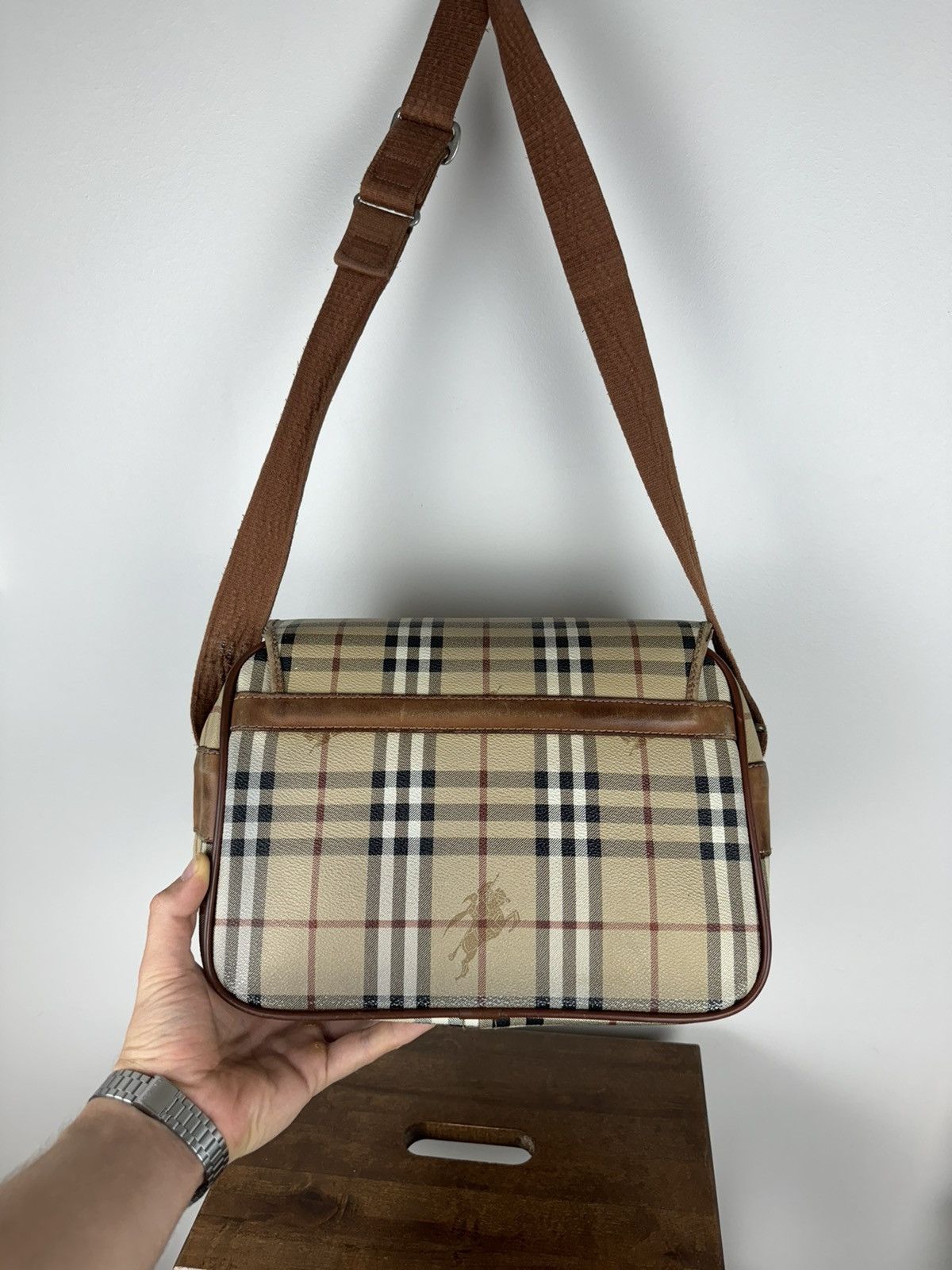 Burberry Vintage leather bag Burberry Nova Check original item Size ONE SIZE - 3 Thumbnail