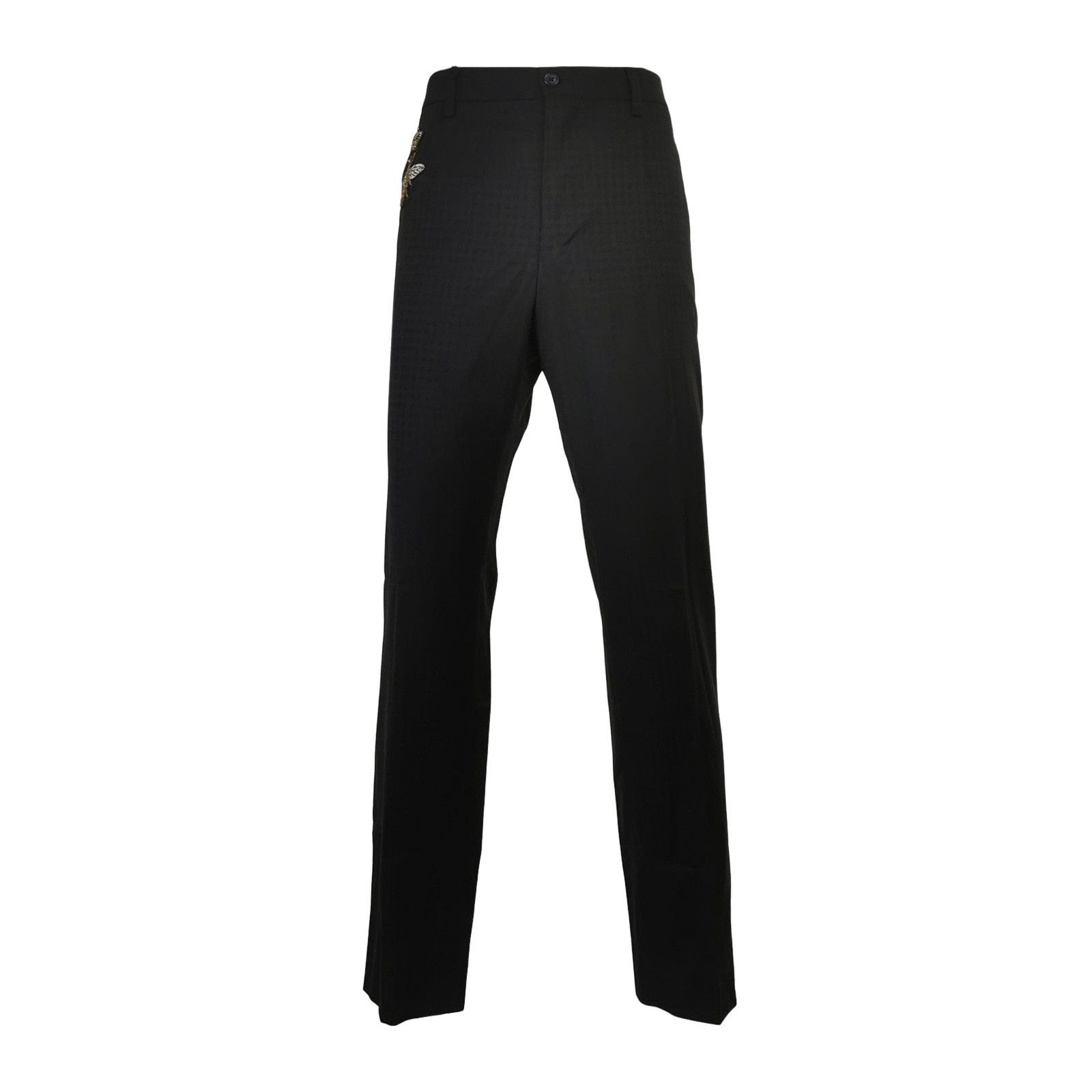 Dolce & Gabbana Dolce & Gabbana Embroidered Bee Wool Trousers Size 52 Size US 36 / EU 52 - 1 Thumbnail