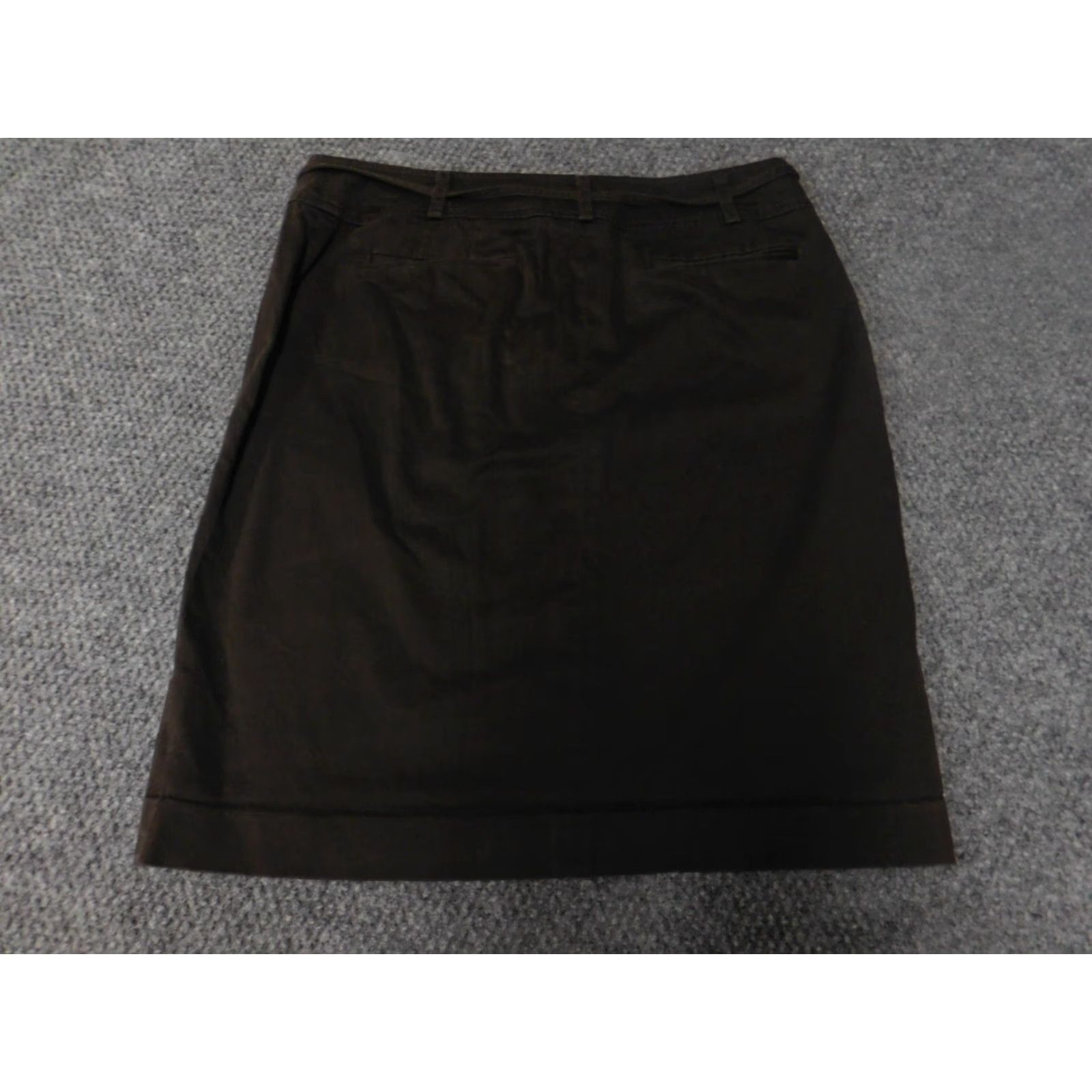 Loft LOFT Ann Taylor Skirt A-Line Knee Length Brown 8 Womens Casual Knit Cotton Zipper Size 30" / US 8 / IT 44 - 7 Thumbnail