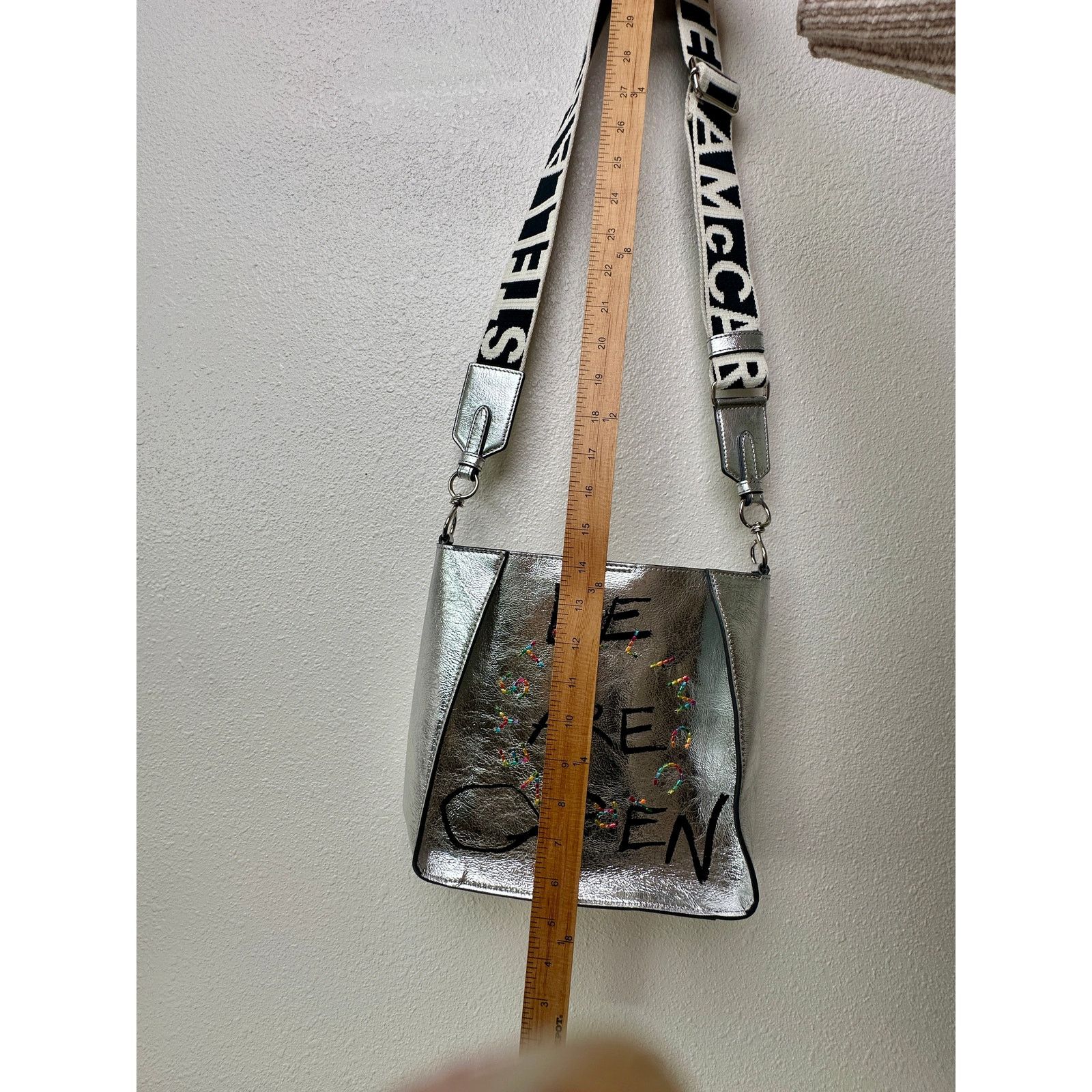 Stella McCartney NWT Stella McCartney Stonewall Mini Crossbody Bag – Silver Size ONE SIZE - 16 Thumbnail