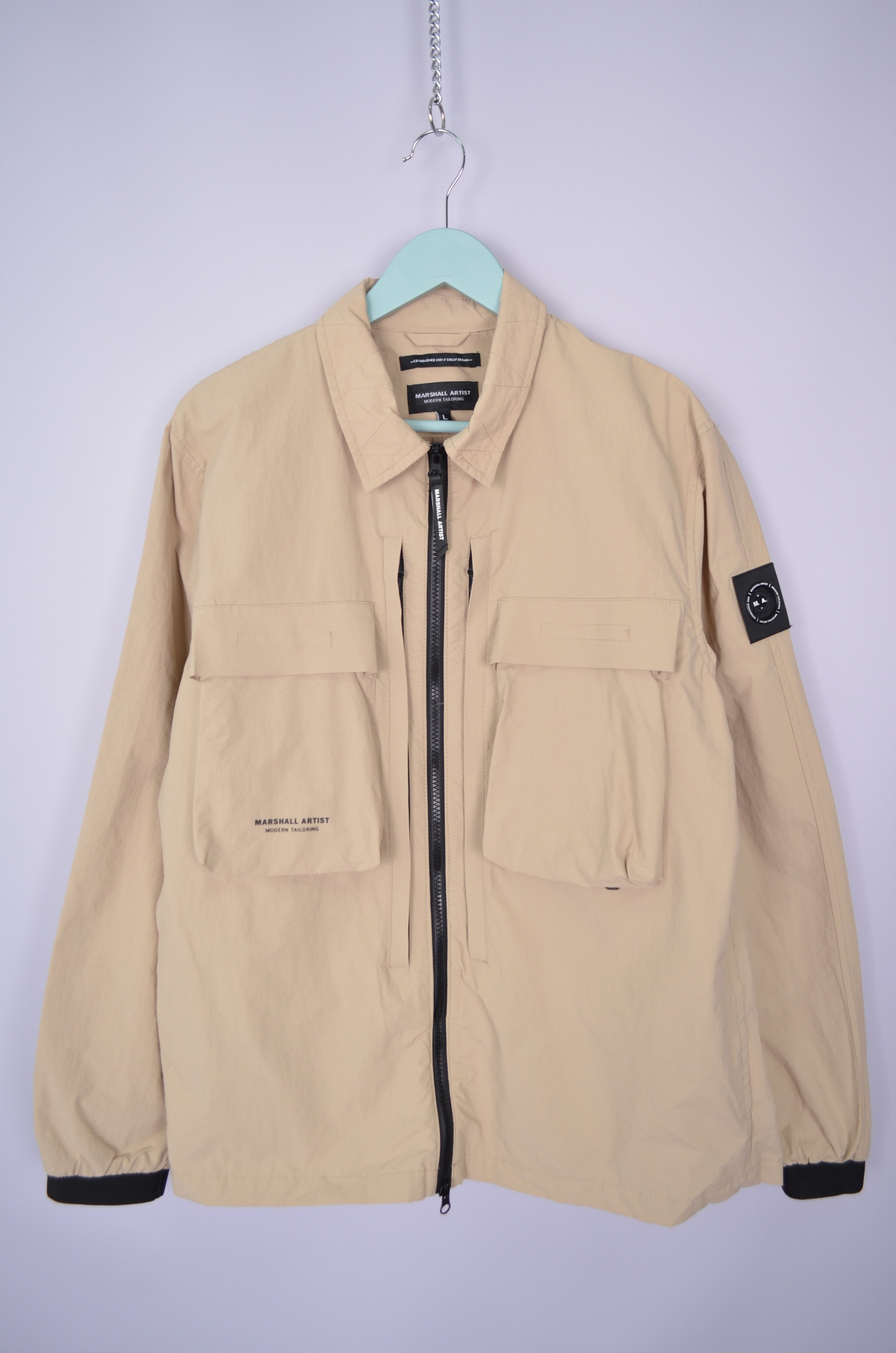 Marshall Artist Mens Marshall Artist Beige Full Zip Jacket Size L Size US L / EU 52-54 / 3 - 1 Thumbnail