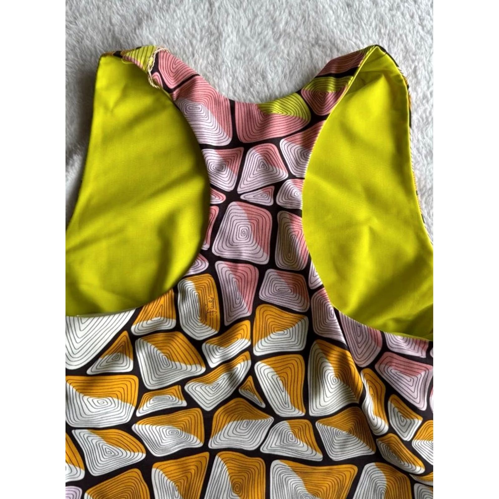 Emilio Pucci EMILIO PUCCI Tank Top Size XS Geometric Pattern Stretch New Womens Multicolor Size XS / US 0-2 / IT 36-38 - 5 Thumbnail