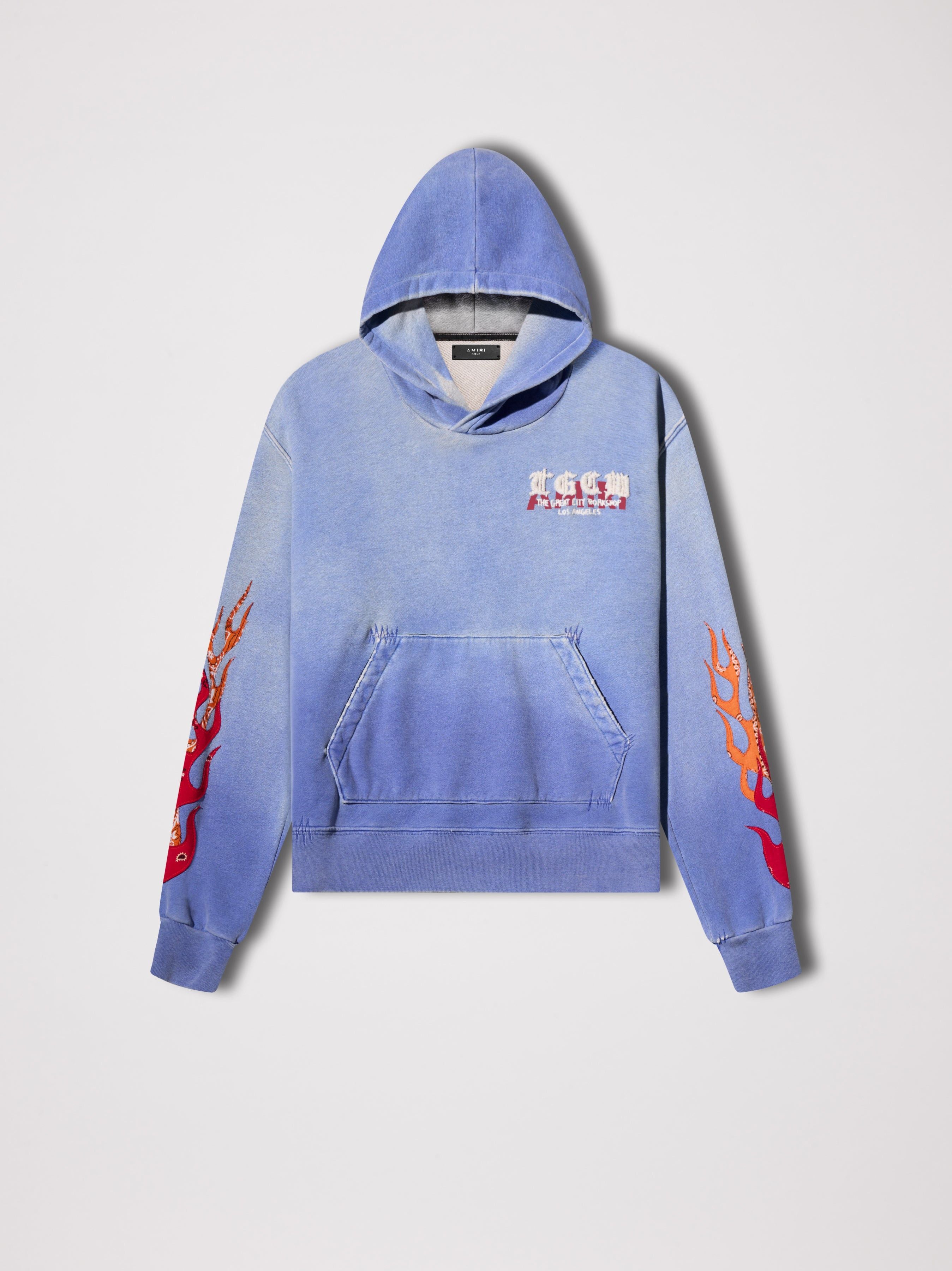 Amiri o1mle0925 T.G.C.W Flames Hoodies in Blue Size US M / EU 48-50 / 2 - 1 Thumbnail