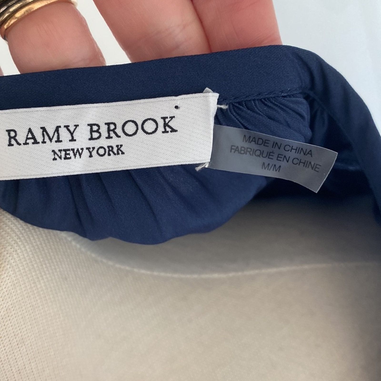 Ramy Brook Ramy Brook Pleated Flutter Sleeve Mini Dress Navy Medium Size M / US 6-8 / IT 42-44 - 9 Thumbnail