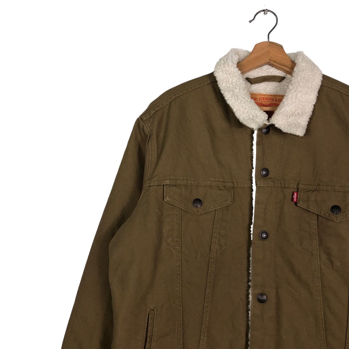 Levi's 🔥VINTAGE BIKER JACKET SHERPA LINING LEVI’S MULTI POCKETS Size US M / EU 48-50 / 2 - 7 Thumbnail