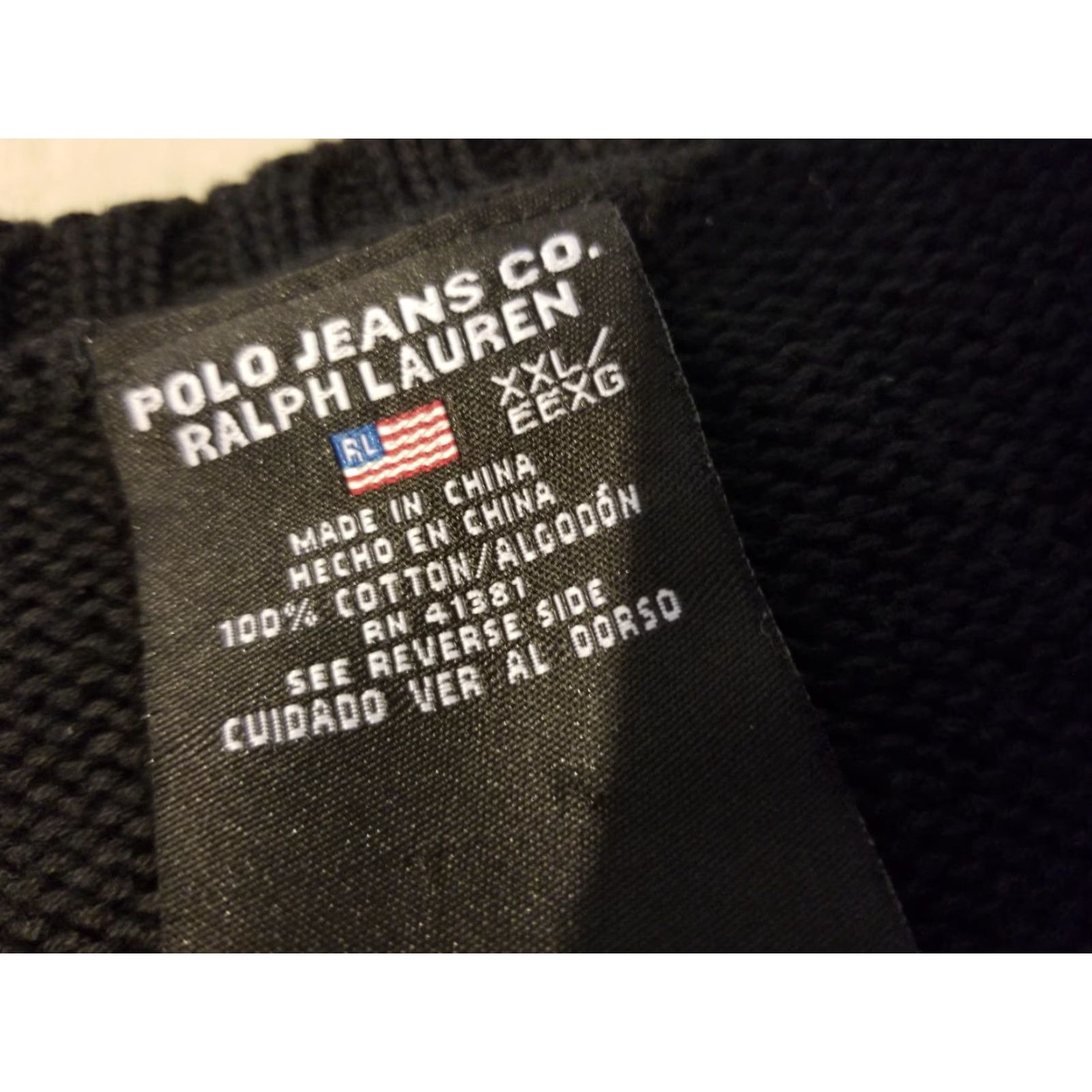 Polo Ralph Lauren VINTAGE Polo Ralph Lauren Vest Sweater 2XL Black Cotton Polo Ralph Lauren Mens Polo Shirt Vest Size US XXL / EU 58 / 5 - 3 Thumbnail