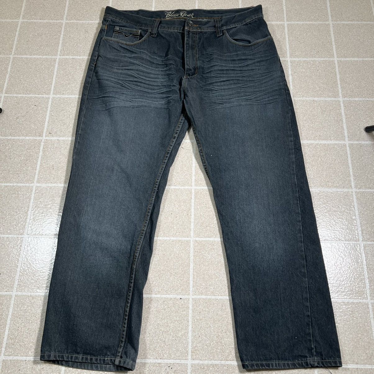 Blue Gear Y2K Blue Gear Baggy Embroidered Embellished Jeans Wide Leg Size US 40 / EU 56 - 4 Thumbnail