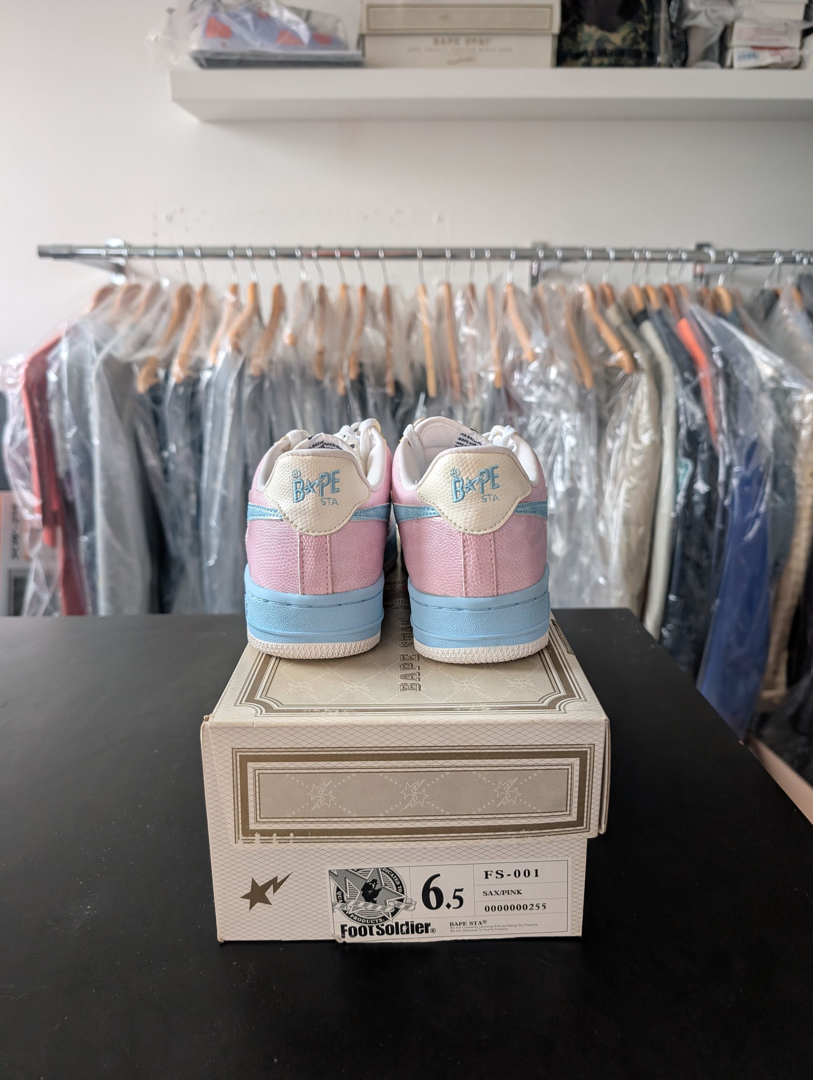 Bape Bapesta Sax/Pink Size US 6.5 / EU 39-40 - 4 Thumbnail