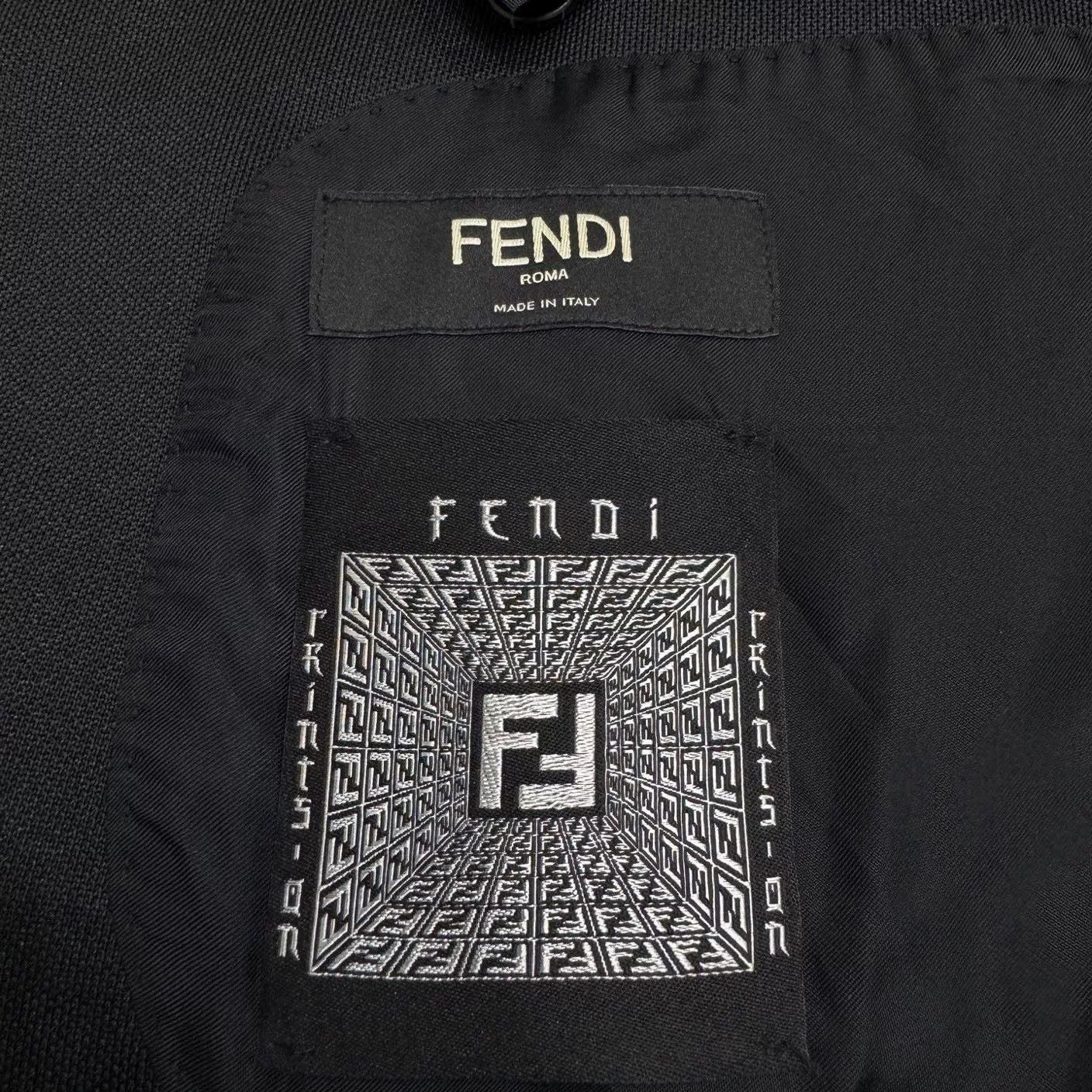 Fendi Fendi Side Logo Stripe Suit Jacket. Size US L / EU 52-54 / 3 - 3 Thumbnail