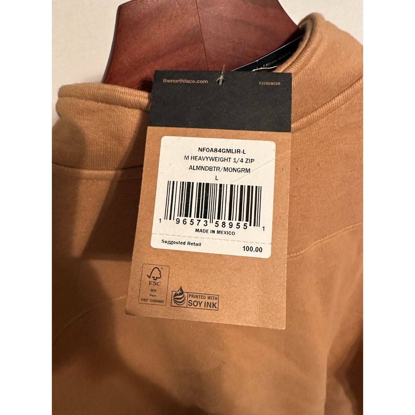 The North Face The North Face Pullover 1/4 Zip Brown Fleece Men’s Large Size US L / EU 52-54 / 3 - 10 Thumbnail