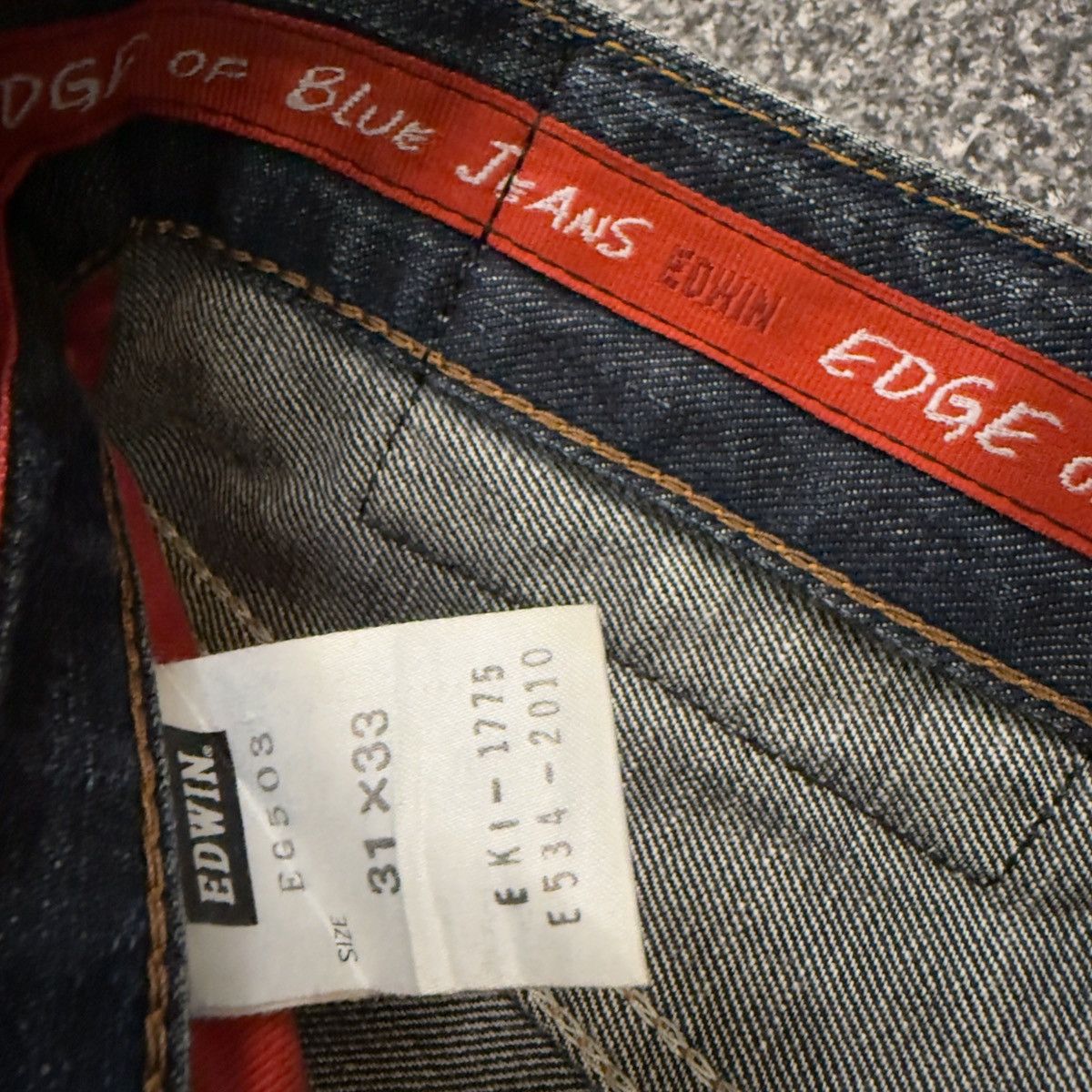 Seditionaries Japanese Avant Garde Edwin 503 Edge of Blue Jeans Size US 31 - 14 Thumbnail