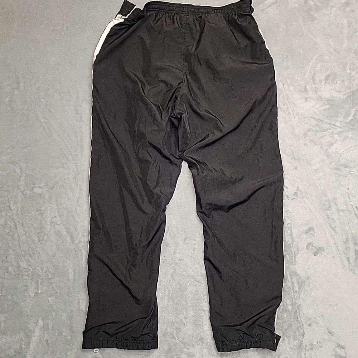 Adidas VTG Adidas Track Pants Mens XL Black 3 Stripe Warmup Full Zip Leg Retro 90s Y2K Size US 36 / EU 52 - 6 Thumbnail