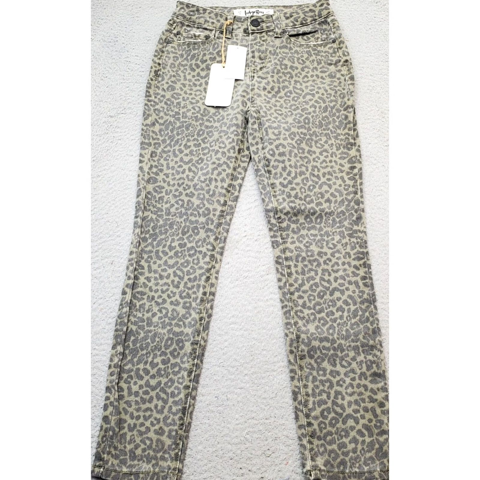 Denime Indigo Rein Women Size 5 Multicolor Denim Leopard Print Mid Rise Skinny Jeans Size 27" / US 4 / IT 40 - 2 Thumbnail