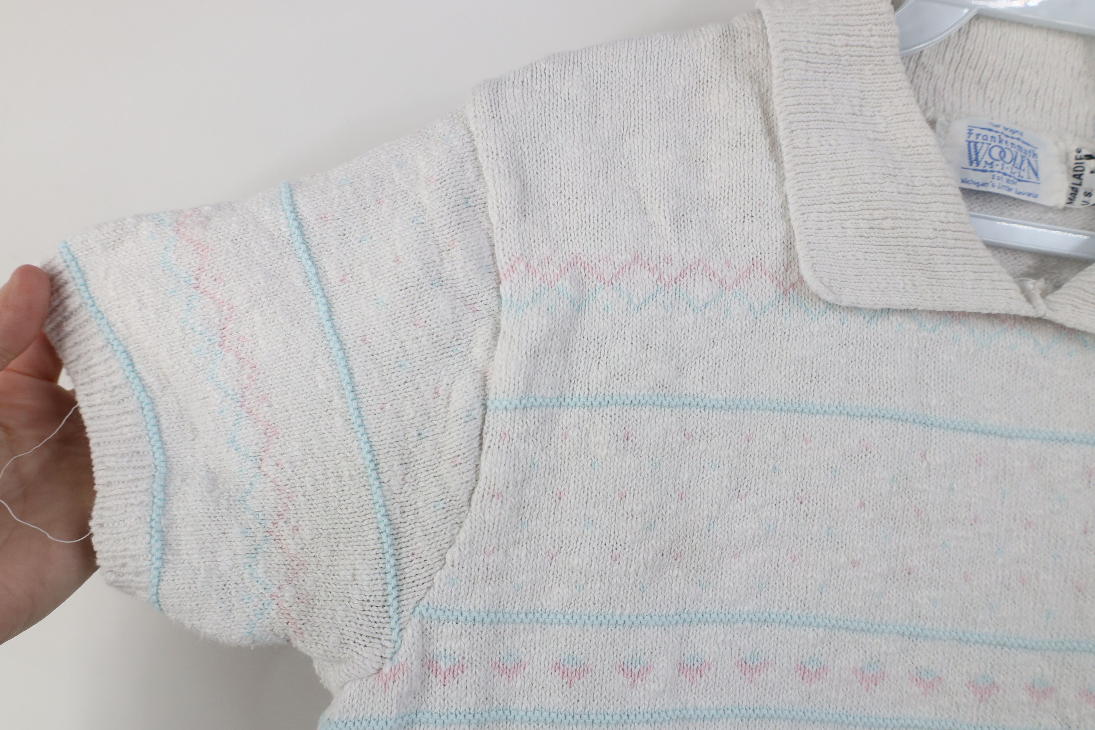 Vintage Vintage 90s Streetwear Fair Isle Knit Collared Sweater USA Size M / US 6-8 / IT 42-44 - 8 Thumbnail