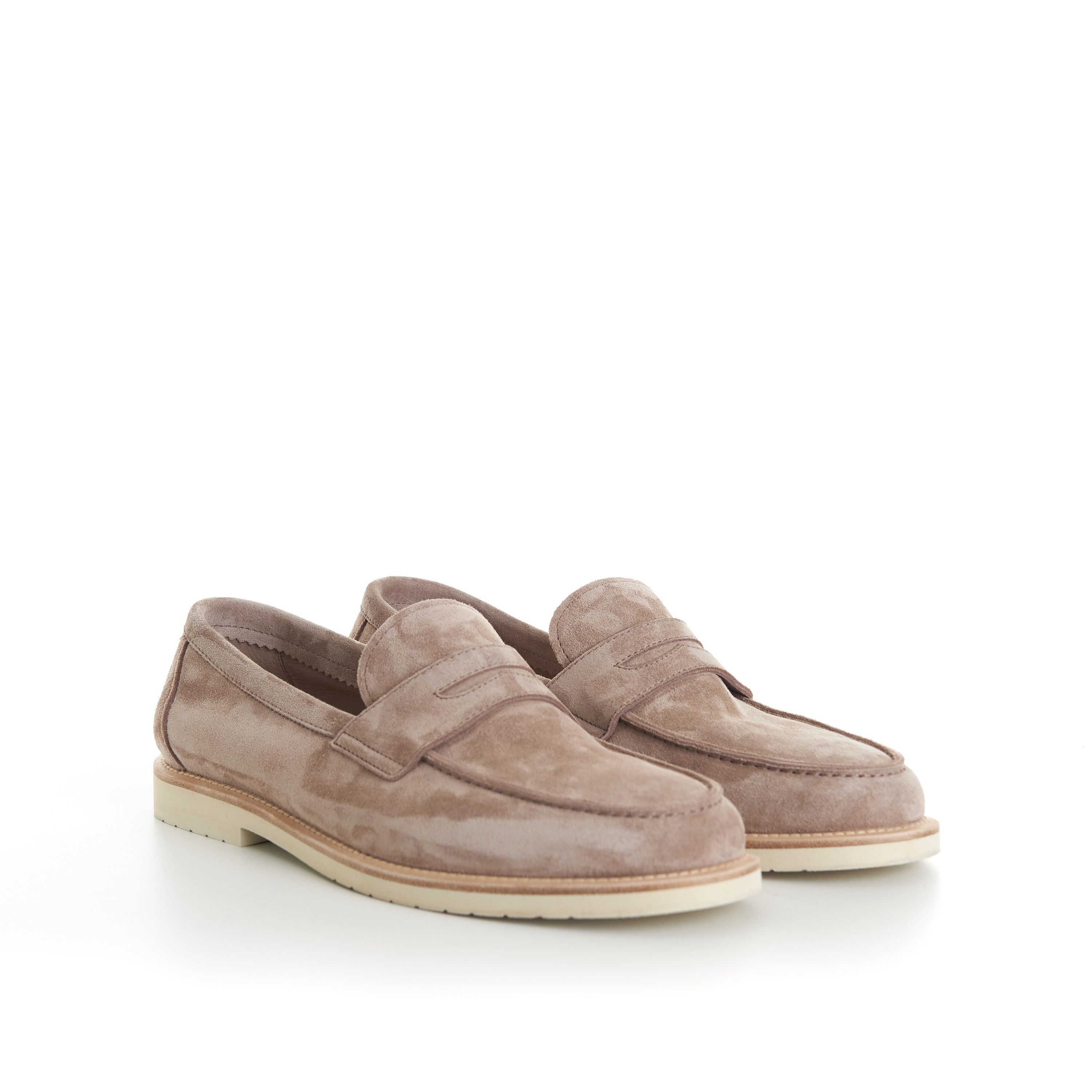 Brunello Cucinelli Reversed Calfskin Lightweight Penny Loafers Size US 7.5 / EU 40-41 - 1 Thumbnail
