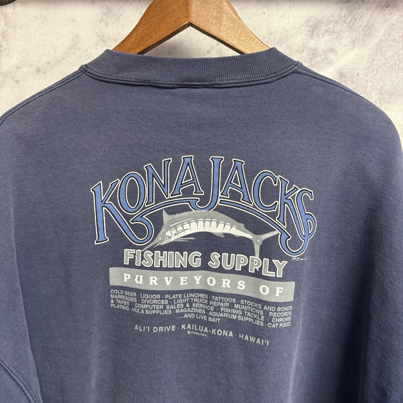 Vintage Vintage 90s Crazy Shirts Hawaii Kona Jacks Fishing Supply Size US XL / EU 56 / 4 - 1 Thumbnail