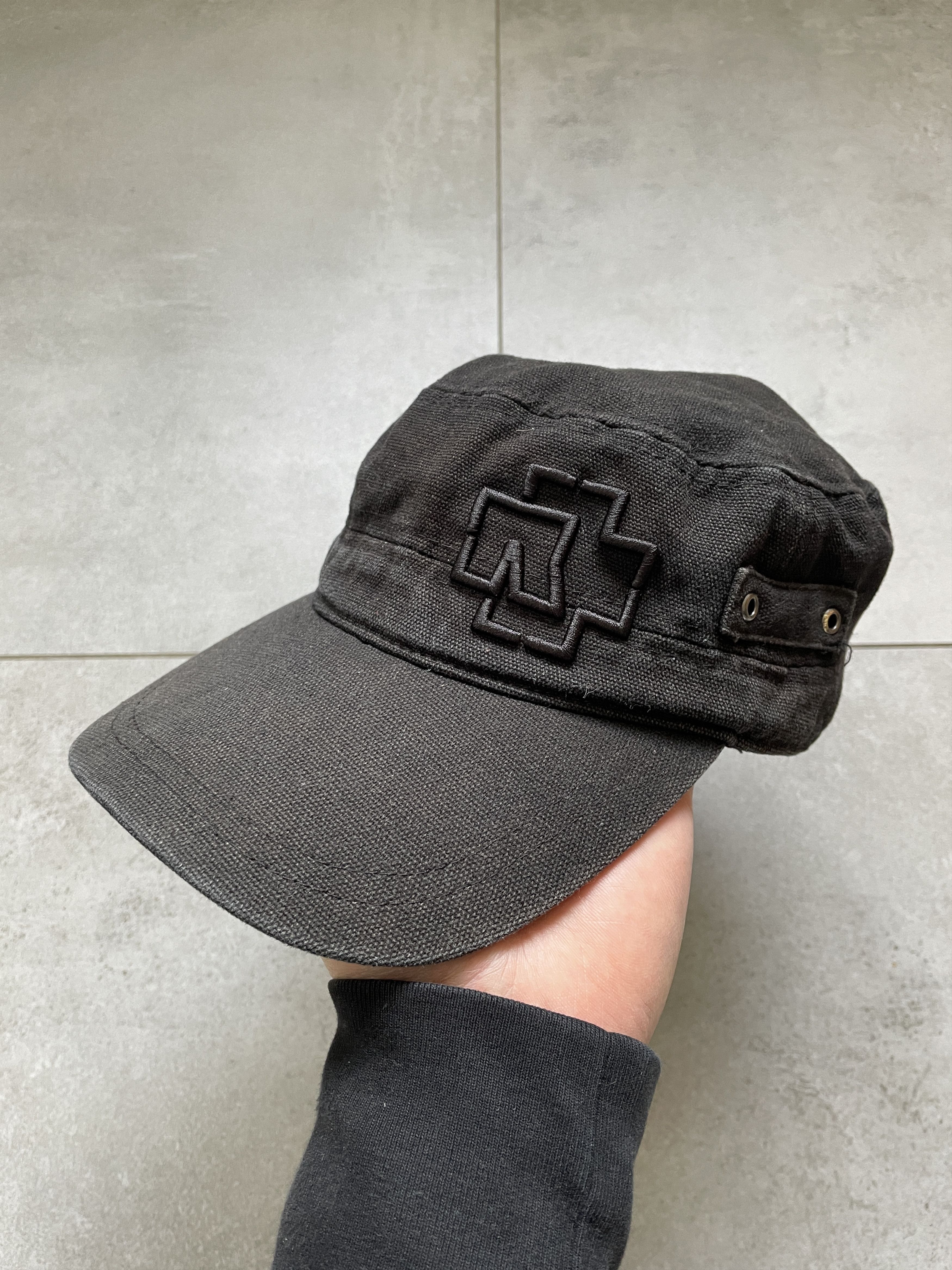 Band Tees × Vintage RAMMSTEIN BLACK WASHED OPIUM METALCORE MILITARY CAP Size ONE SIZE - 1 Thumbnail