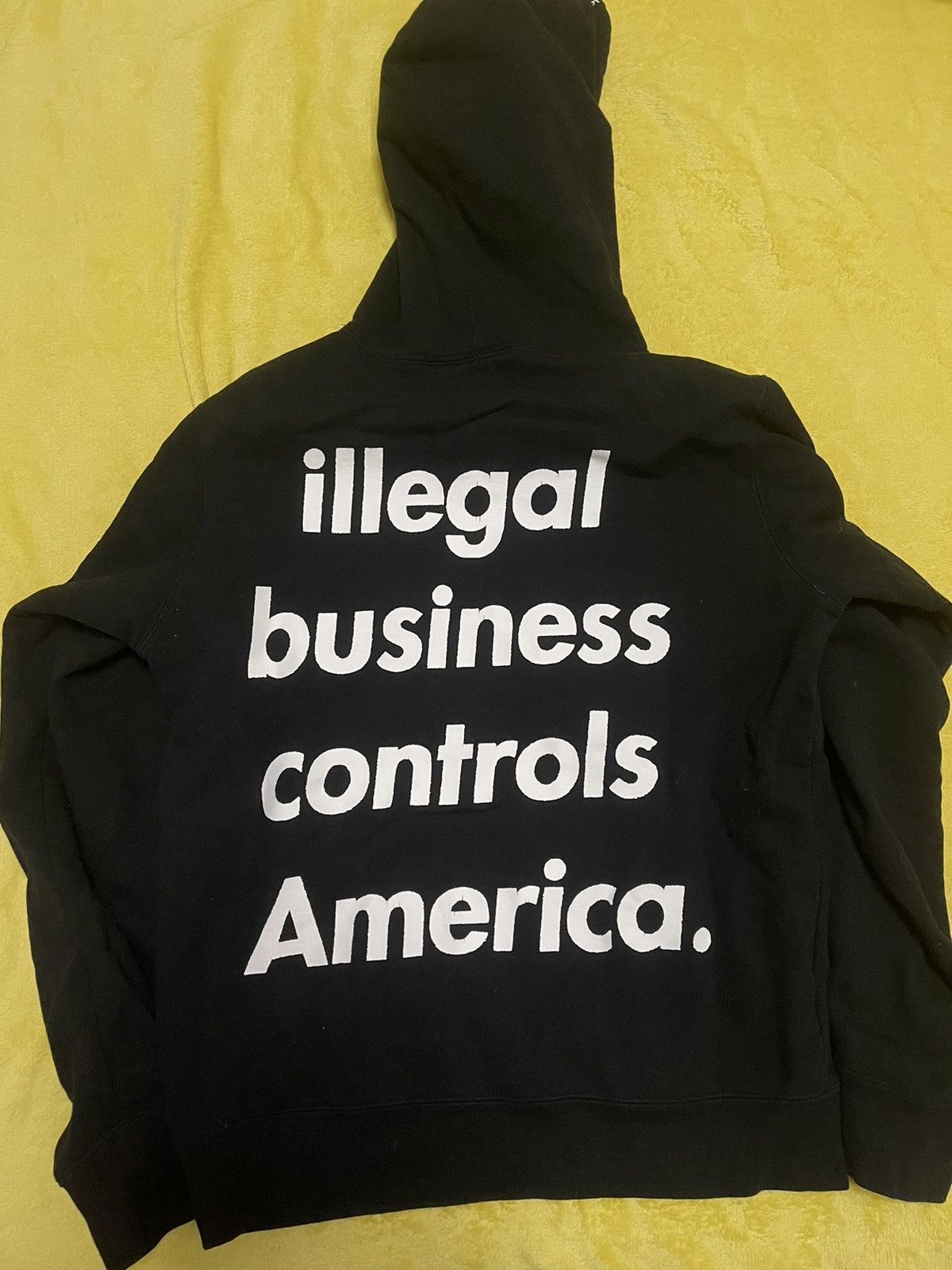 Supreme Supreme illegal business controls America hooded ...