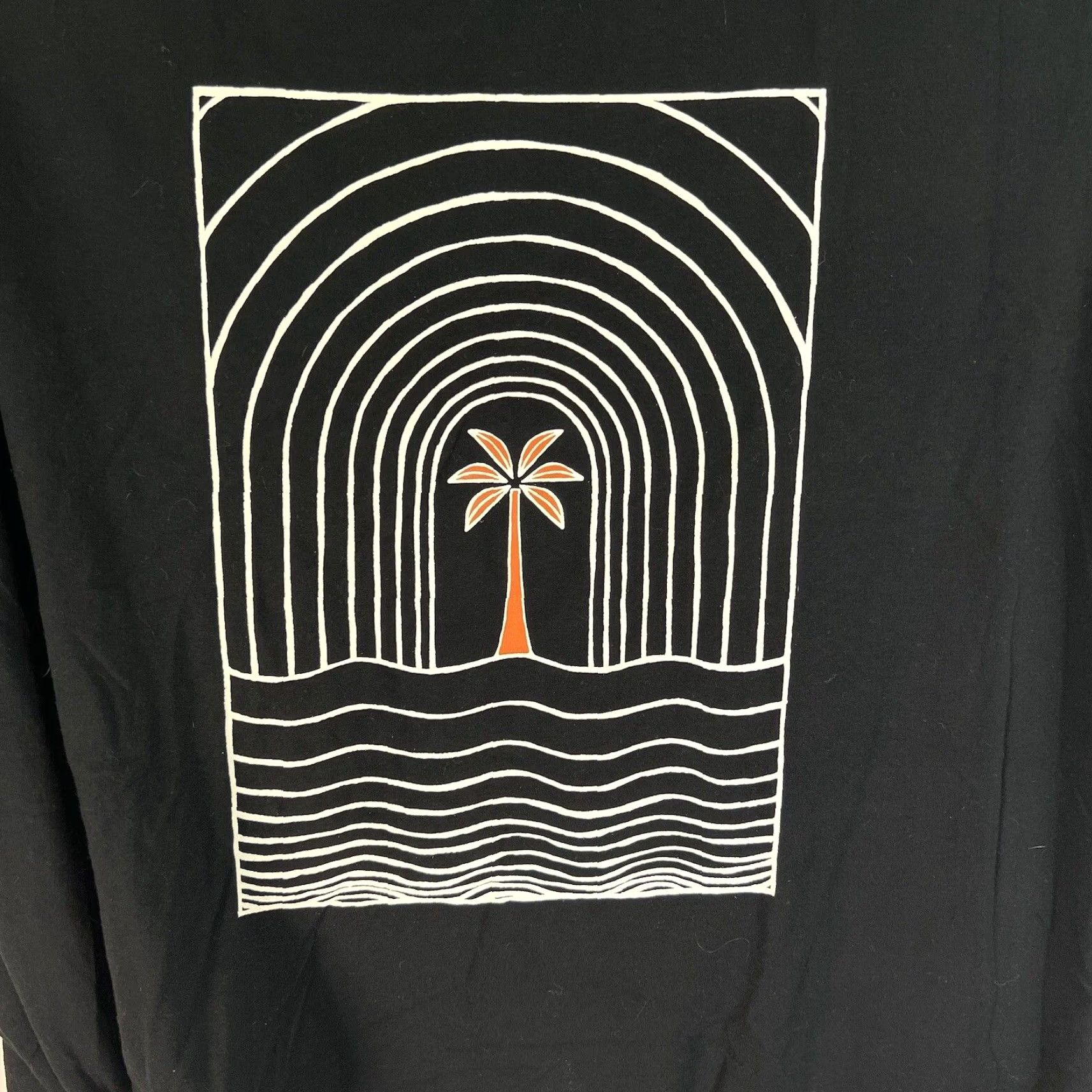 Vintage Goodfellow T-Shirt Womens XXL Black Palm Tree Short Sleeve Rauched Tee Beach Womens Size XXL / US 16-18 / IT 52-54 - 2 Thumbnail