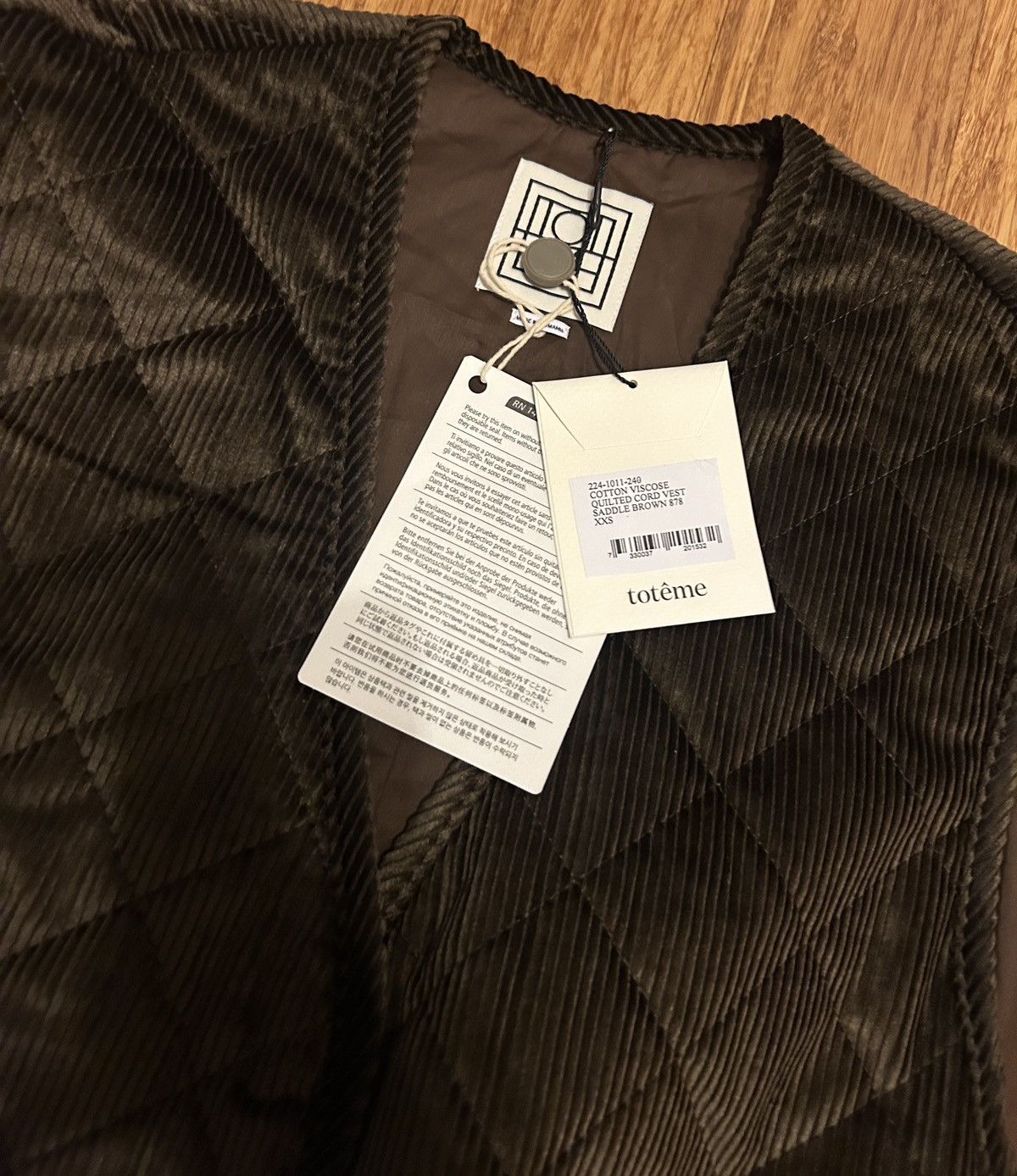 Toteme TOTEME Quilted cotton-corduroy vest size XXS 165/76A Size XXS / US 00 / IT 34 - 7 Thumbnail