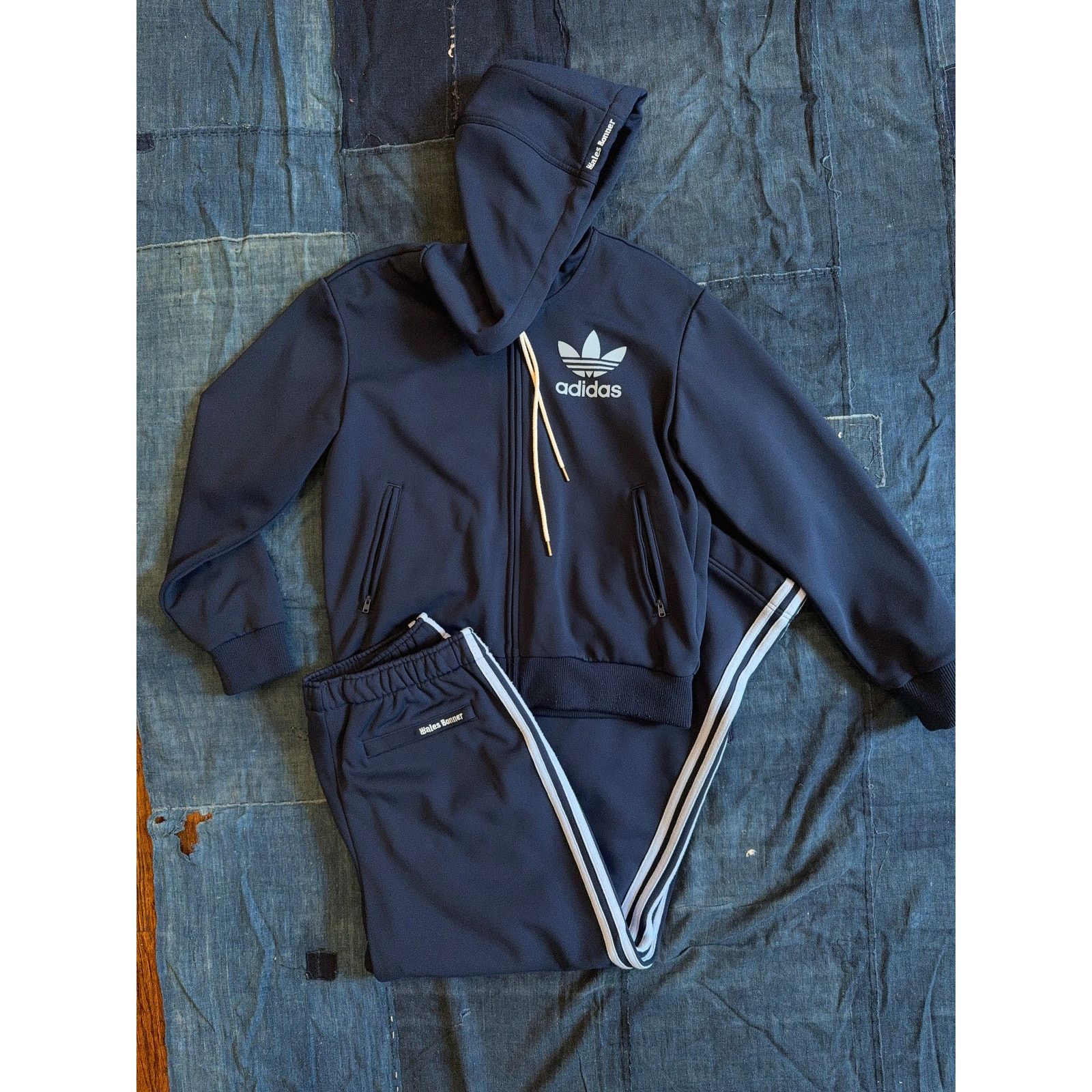 Wales Bonner $533 Adidas x Wales Bonner Hooded Track Suit - Blue - M/L Size US M / EU 48-50 / 2 - 1 Thumbnail