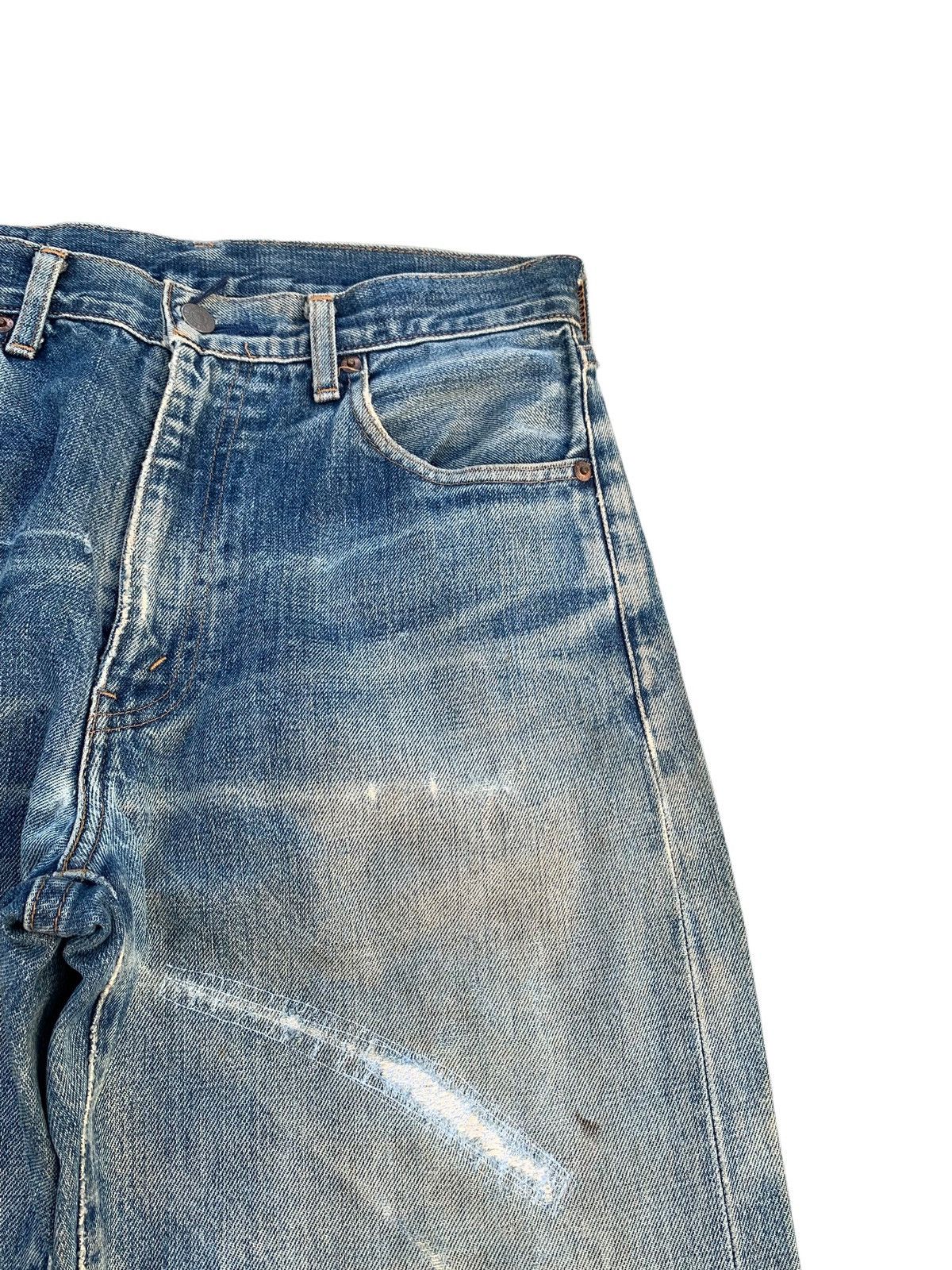 Levi's VINTAGE LEVIS 504Z BIG E TRASHER SELVEDGE DISTRESSED DENIM Size US 30 / EU 46 - 15 Thumbnail