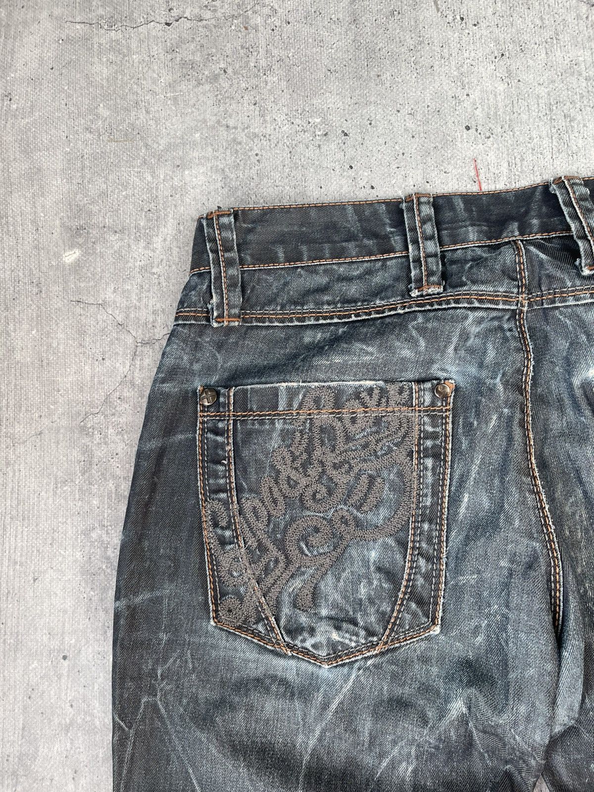 Other Rare Cipo Baxx Embroidered Jeans Pants Japanese Avant Garde Size US 31 - 4 Thumbnail