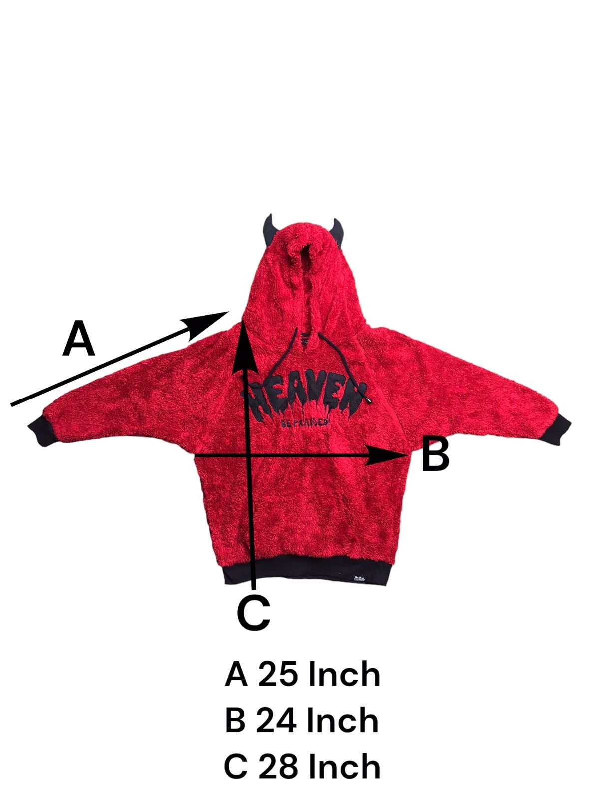 Japanese Brand DEVIL HEAVEN BE PRAISED HOODIES FAUX FUR BY DIG DEEP Size US L / EU 52-54 / 3 - 23 Thumbnail