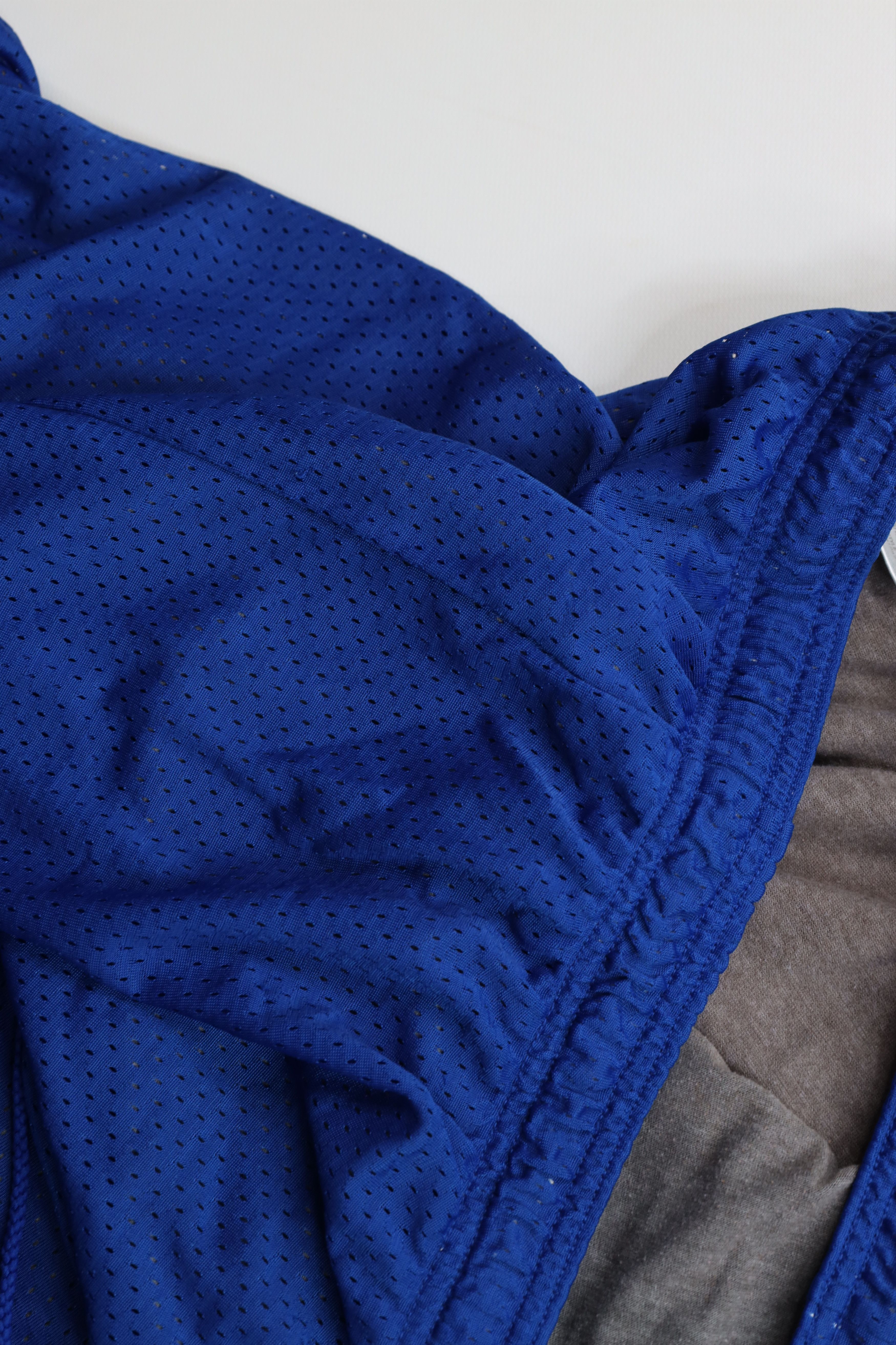 Vintage Vintage 90s Y2K Streetwear Lined Mesh Shorts Royal Blue Size US 36 / EU 52 - 7 Thumbnail