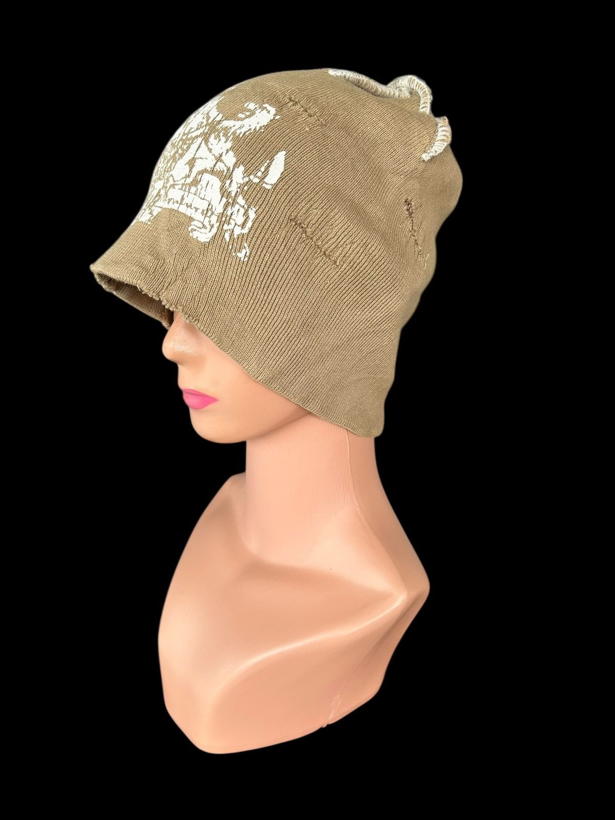 Japanese Brand × Kapital × Vintage Japanese Distressed Punk Bondage Style Beanie Hats Size ONE SIZE - 4 Thumbnail