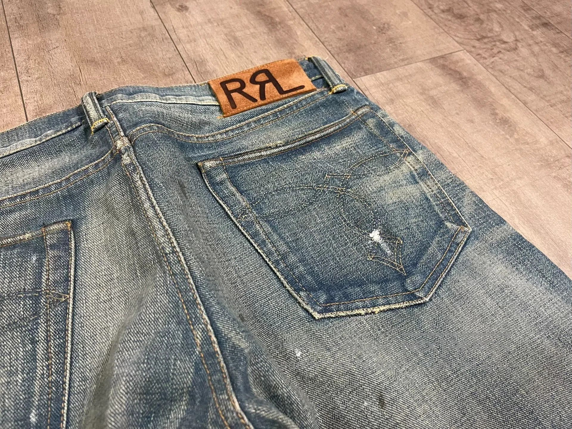 RRL Ralph Lauren RRL Distressed Washed Denim Jeans. Size US 32 / EU 48 - 9 Thumbnail