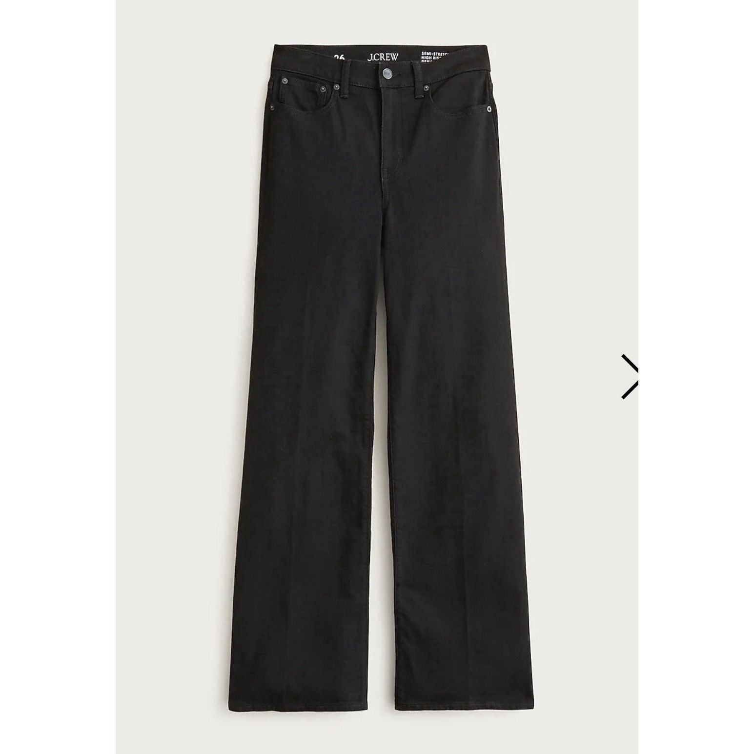 J.Crew J.Crew Womens Denim Trouser Wide Leg Jean Black High Rise Sz Size 31" - 14 Thumbnail