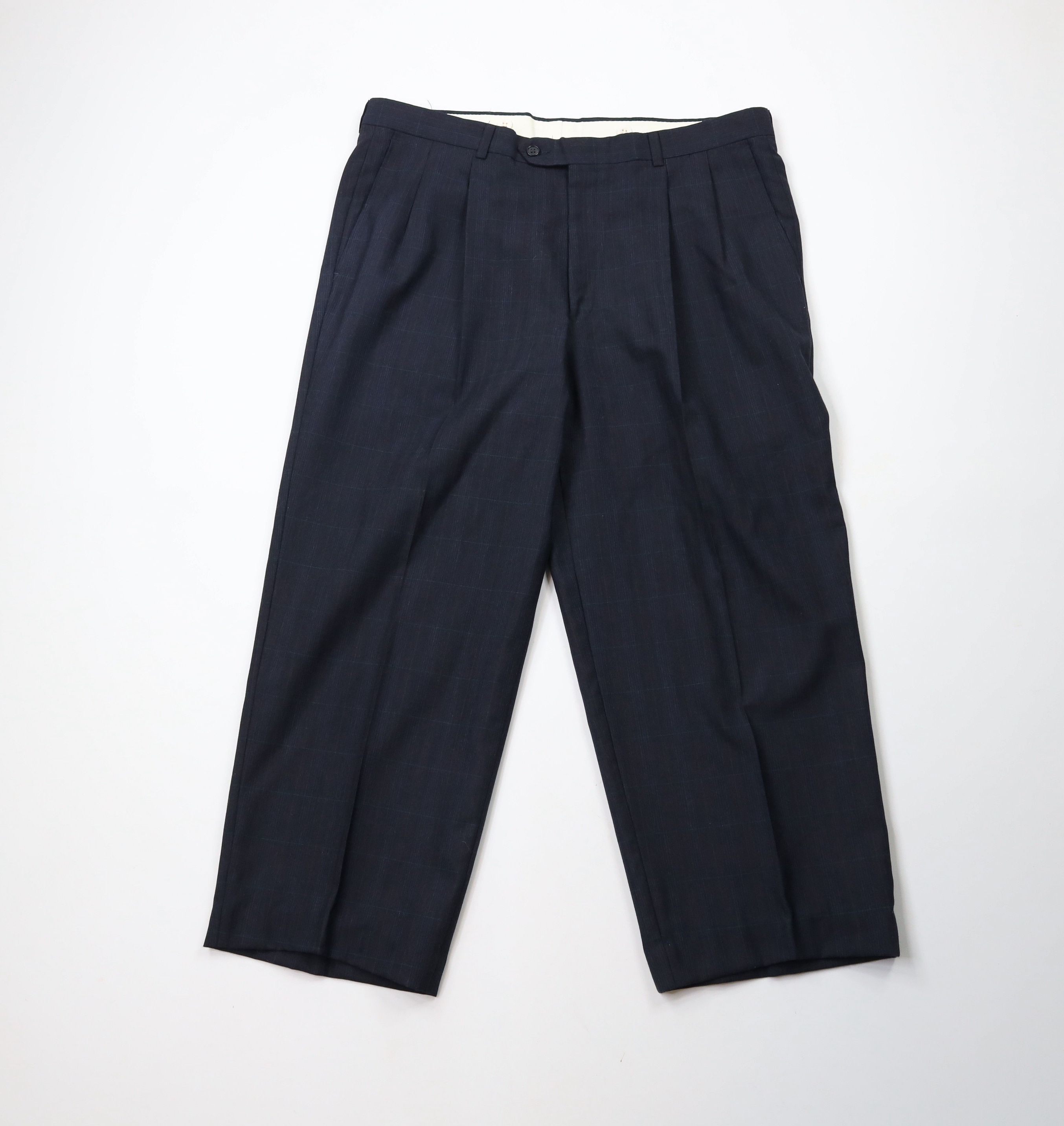 Vintage Vintage 90s Streetwear Checkered Wide Leg Chino Pants Size US 36 / EU 52 - 1 Thumbnail