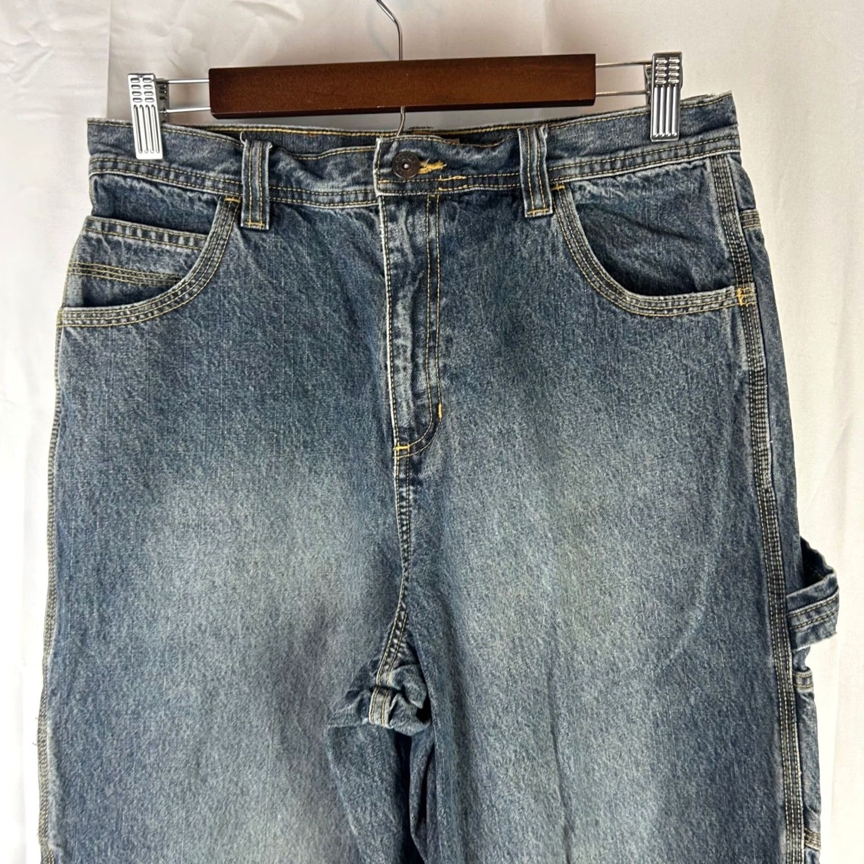 Swatch VINTAGE Carters Watch the Wear Blue Denim Carpenter Jeans Wide Leg Mens 30x31 Size US 30 / EU 46 - 2 Thumbnail