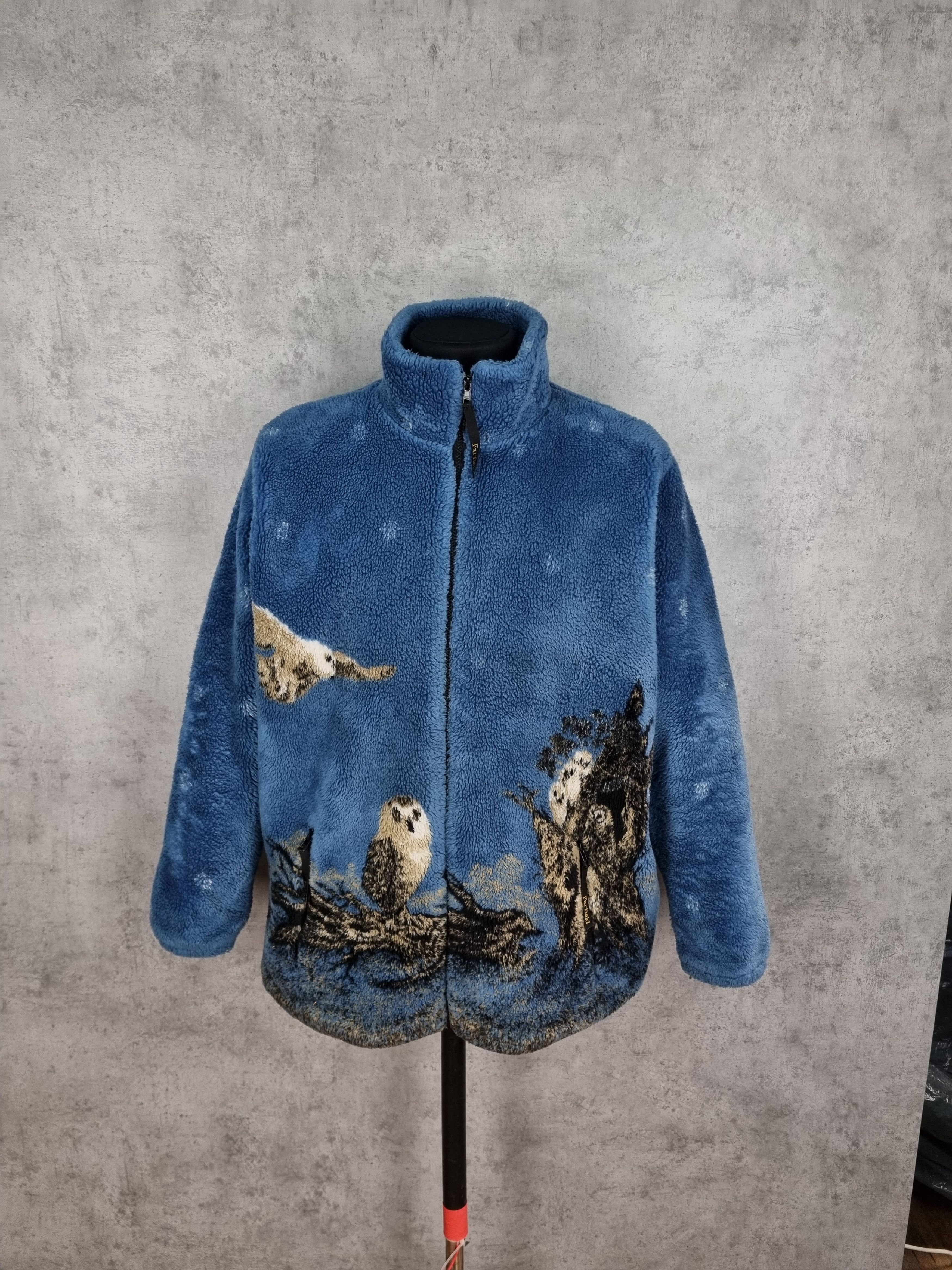 Vintage Owl Family Print Vintage Fleece Size US XL / EU 56 / 4 - 3 Thumbnail
