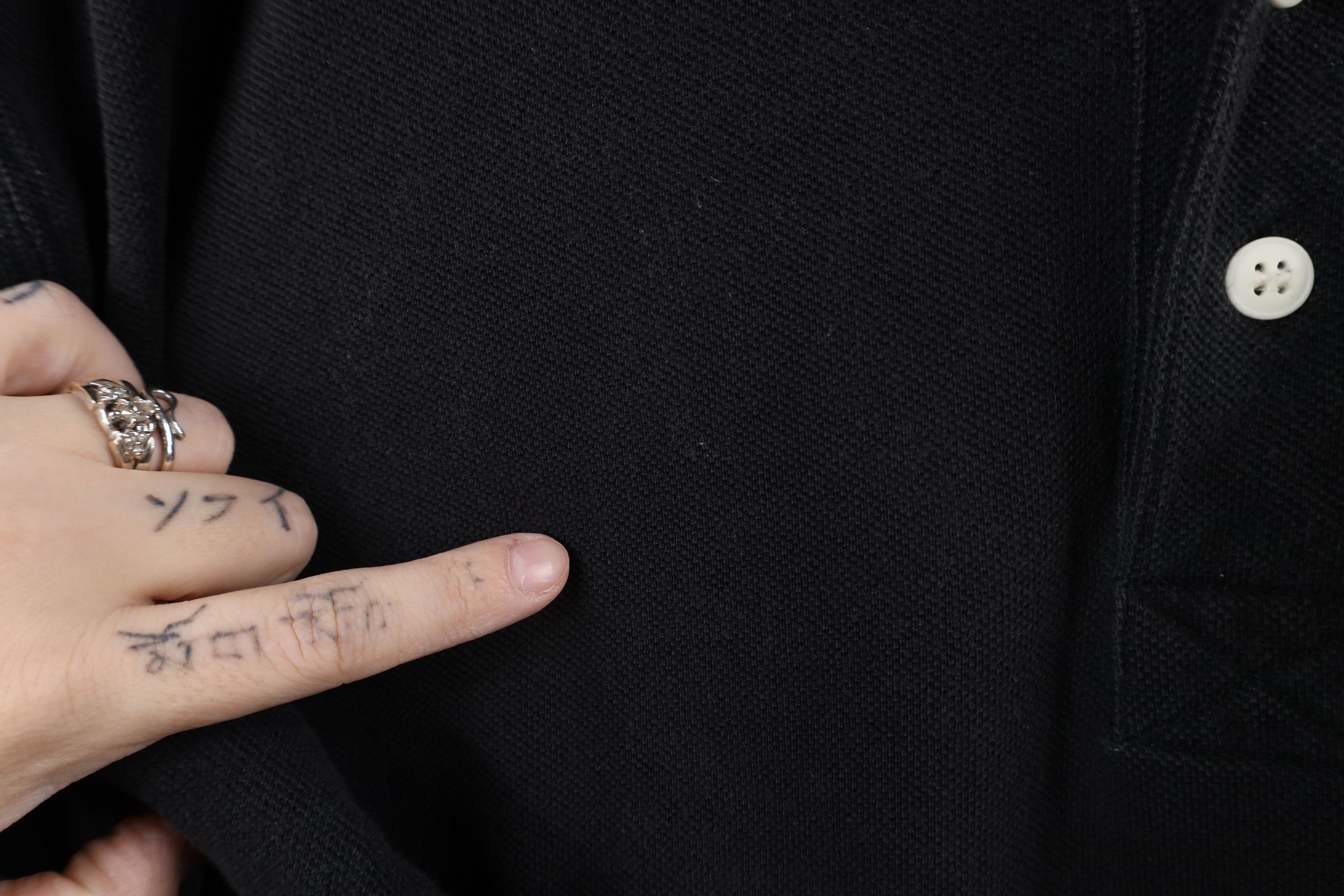 Vintage × Woolrich Woolen Mills Vintage 90s Woolrich Spell Out Collared Polo Shirt Black Size US L / EU 52-54 / 3 - 6 Thumbnail
