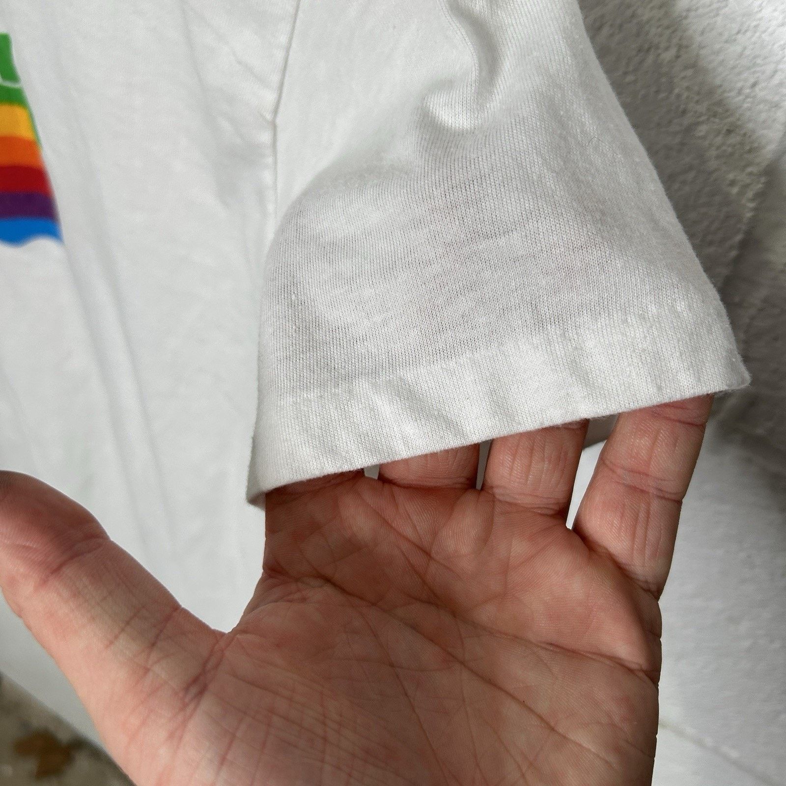 Mackintosh Vintage 80’s Apple Rainbow Mackintosh Logo T-Shirt “White" Size US S / EU 44-46 / 1 - 6 Thumbnail