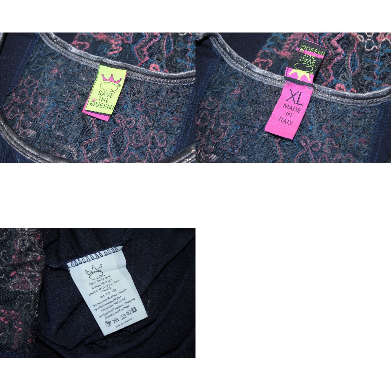 Vintage Save the Queen womens shirt blouse XL Blue Size XL / US 12-14 / IT 48-50 - 8 Thumbnail