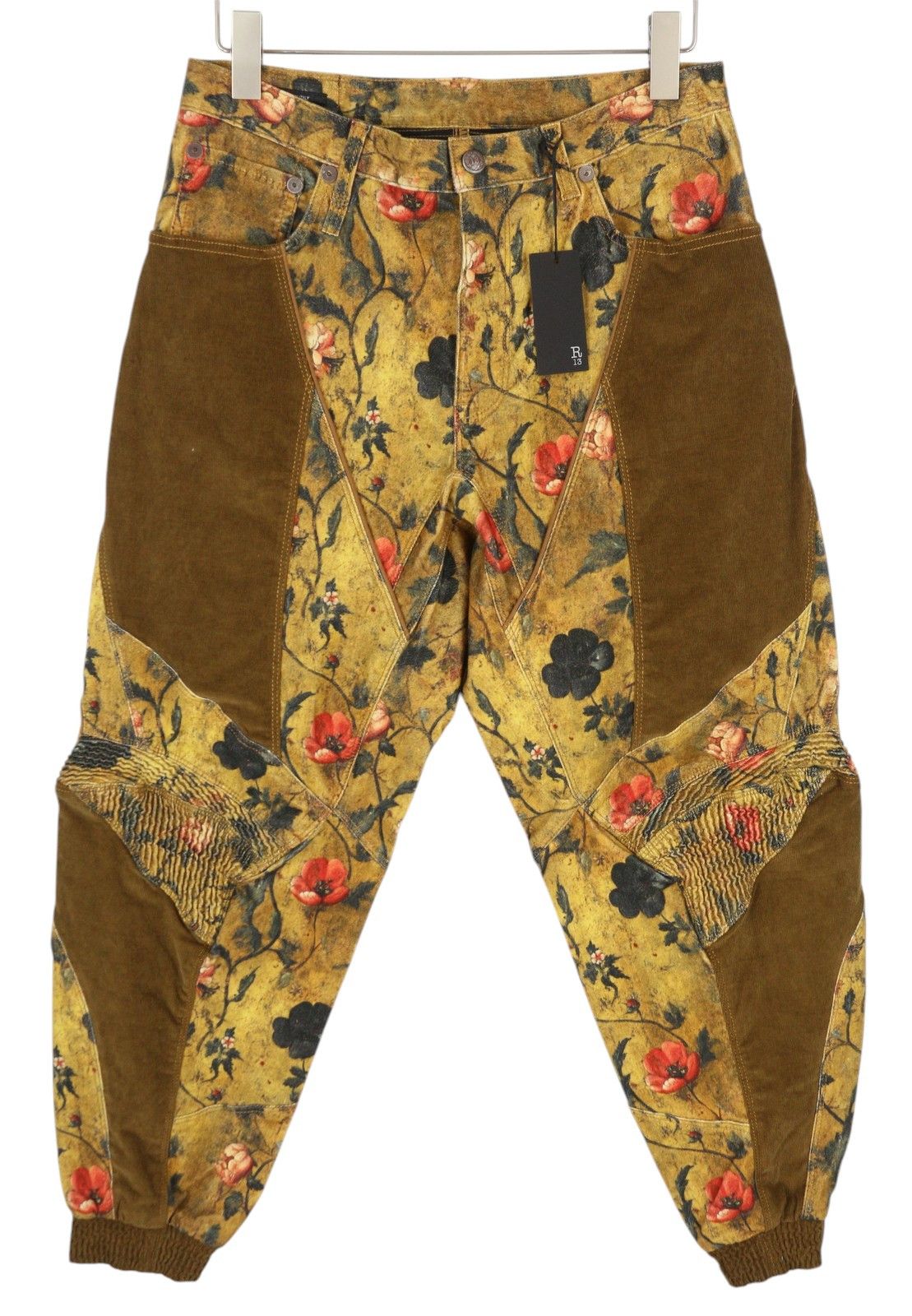 R13 SLOUCH MOTOCROSS 27 Antique Floral Velveteen PF25 86541 Size 27" / US 4 / IT 40 - 4 Thumbnail